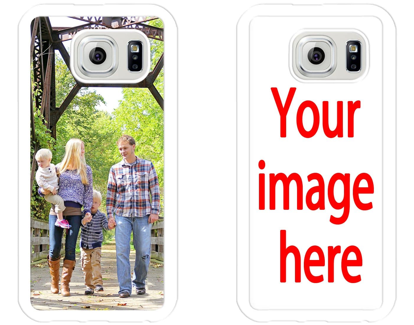 Custom Phone Cases Samsung Galaxy S6, iZERCASE [Personalized Custom Picture CASE] Make Your Own Phone Case (White)