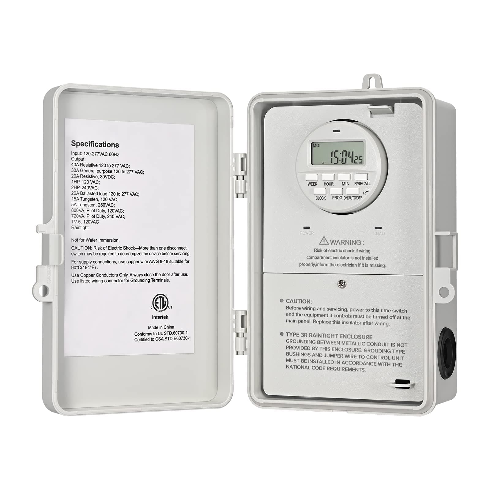 - DEWENWILS Pool Pump Timer, Digital Timer Box, 2HP 40A 120-277 VAC, 7-Day 20 ON/Off Programmable Timer Switch for Water Heater, Pool Pump, SPA, Motor, ETL Listed