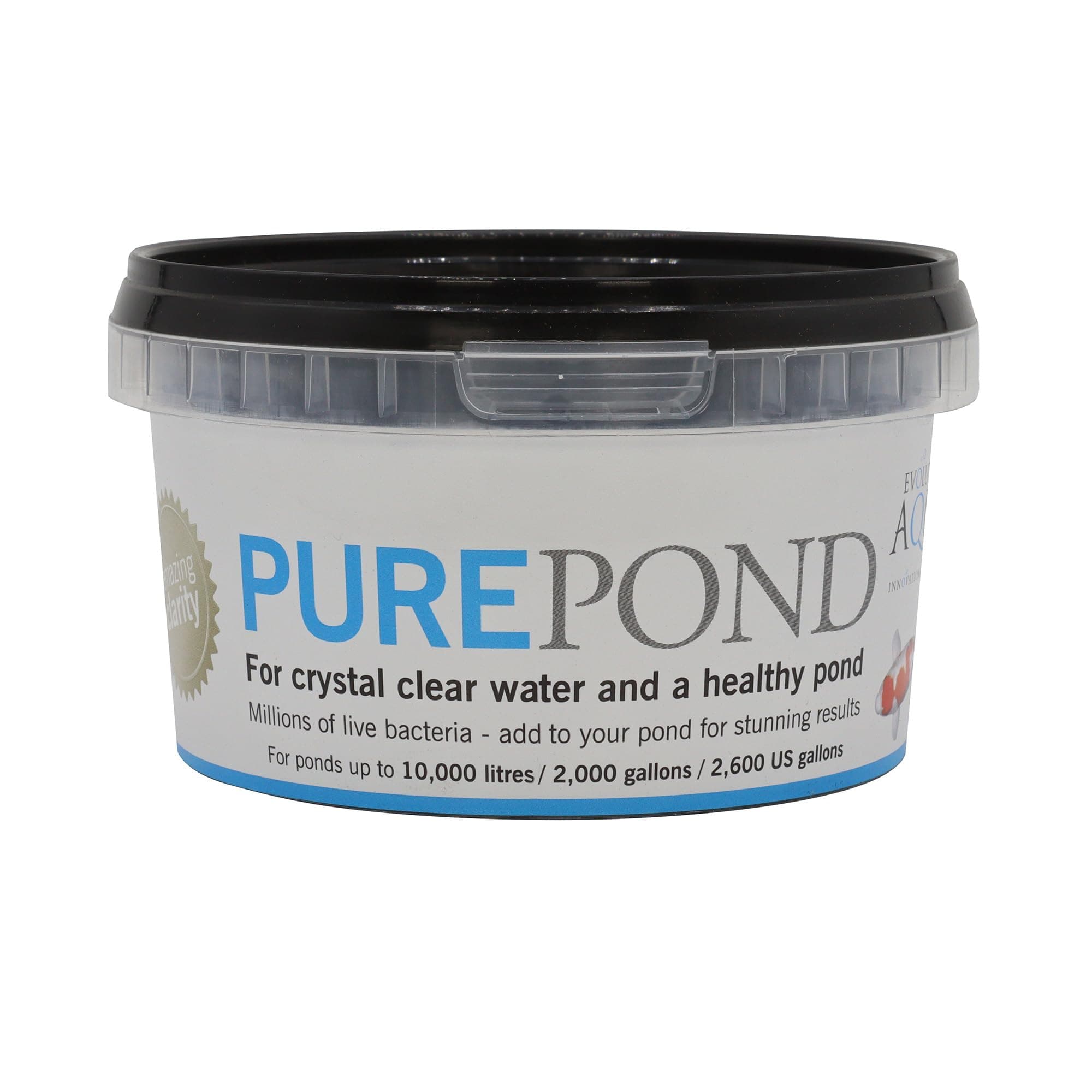 Evolution Aqua Pure Pond – Beneficial Bacteria for Ponds | Pond Bacteria Treatment & Healthy Water Maintenance for clear pond | Aids biological filtration and Fish Safe Pond Equaliser | 500ml