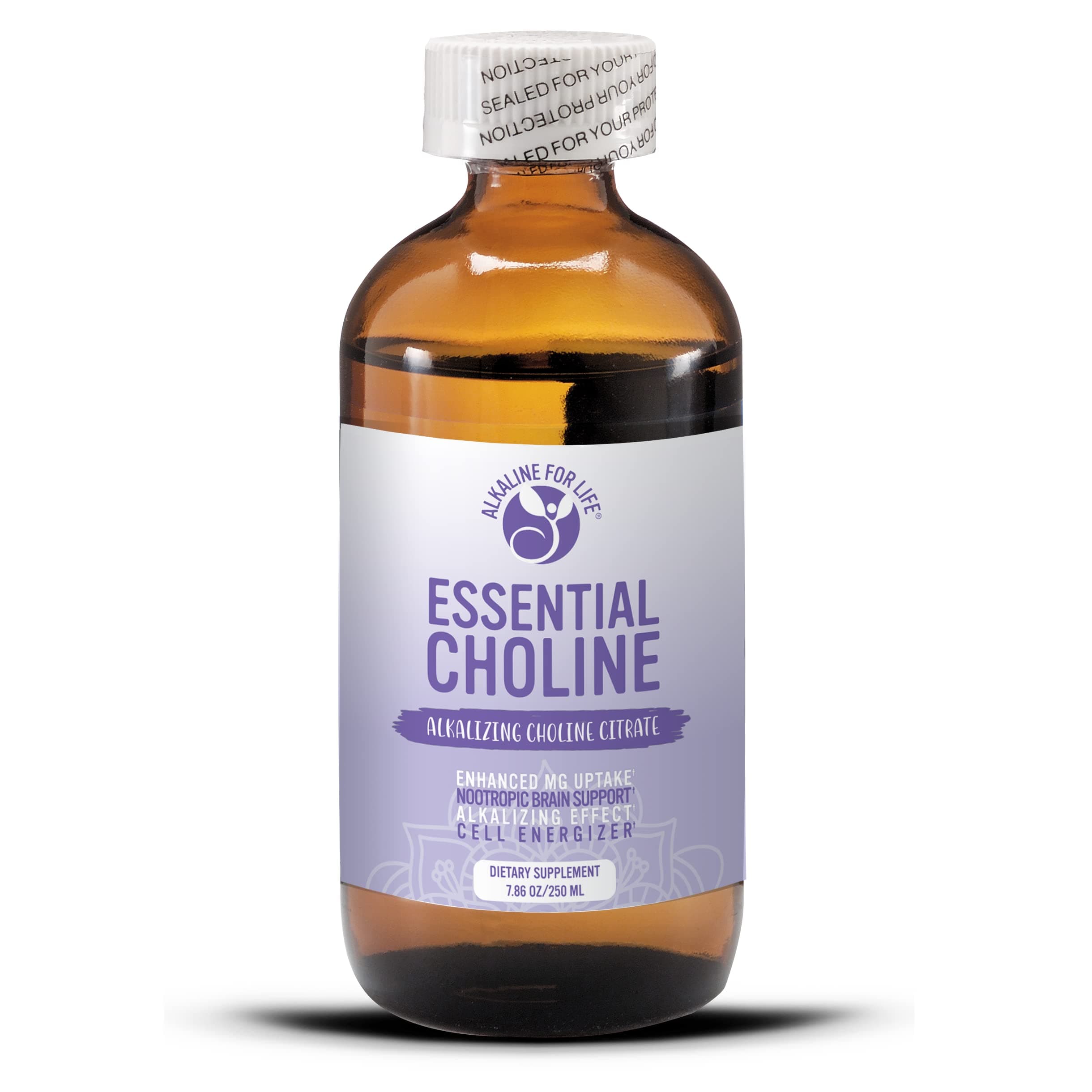 Alkaline for Life Essential Liquid Choline Citrate – 650 mg Choline per Teaspoon, 47 Servings, Just 2 Ingredients, No Fillers, Full Disclosure Label, Brain and Nervous System Support, Dilute to Use