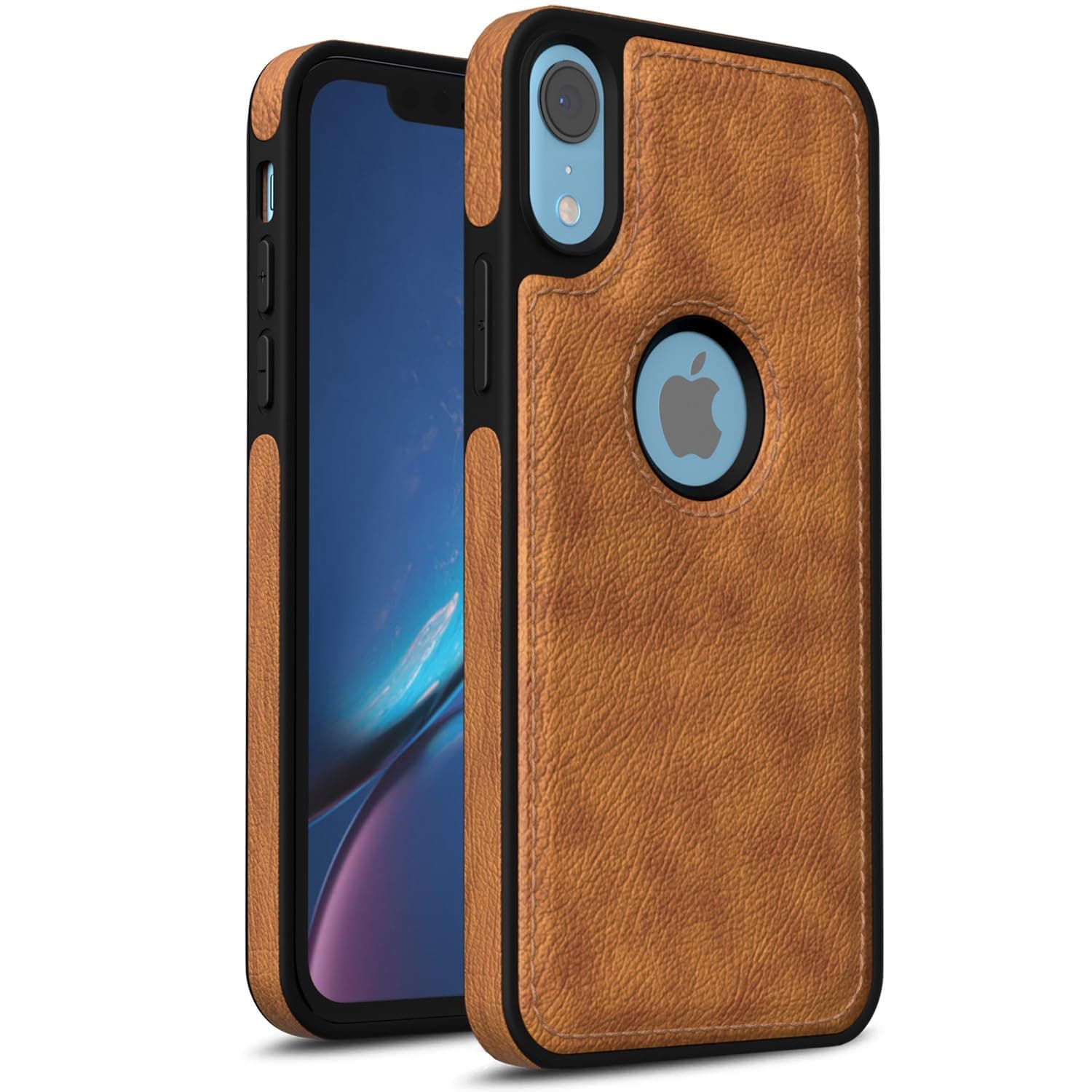 Sponsored Ad - Pikkme Back Cover | Flexible Pu Leather | Full Camera Protection | Raised Edges | Super Soft-Touch | Bumper Case for iPhone XR (Brown)
