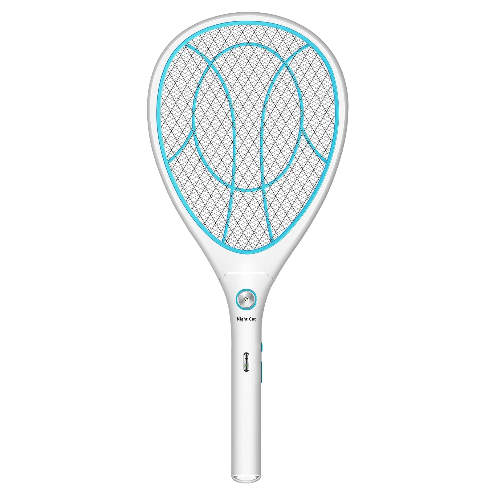Fly Zapper Electric Fly Killer Swatter 3000V Mosquito Bug Wasp Insect Fruit Zapper Swat Bat Racket Trap Indoor USB Rechargeable