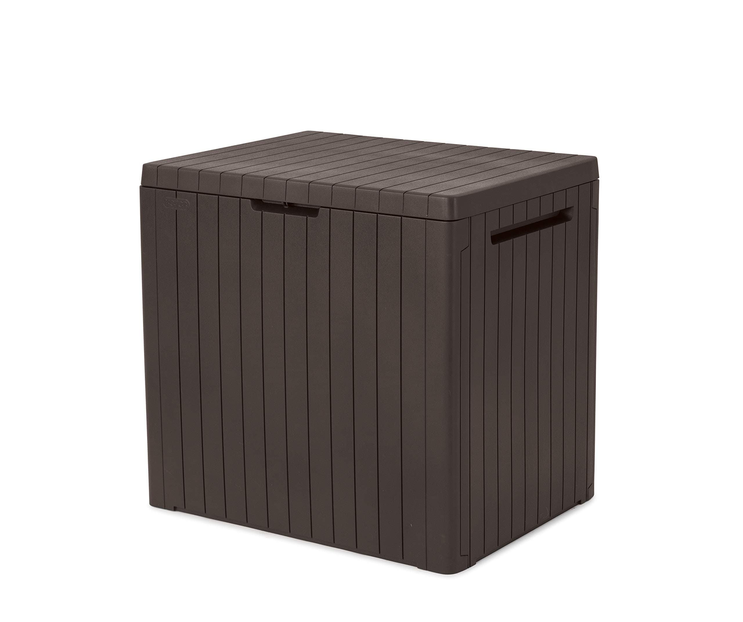 Keter City Outdoor Plastic Storage Box Garden Furniture, Brown, 57.8 x 44 x 54.8 cm
