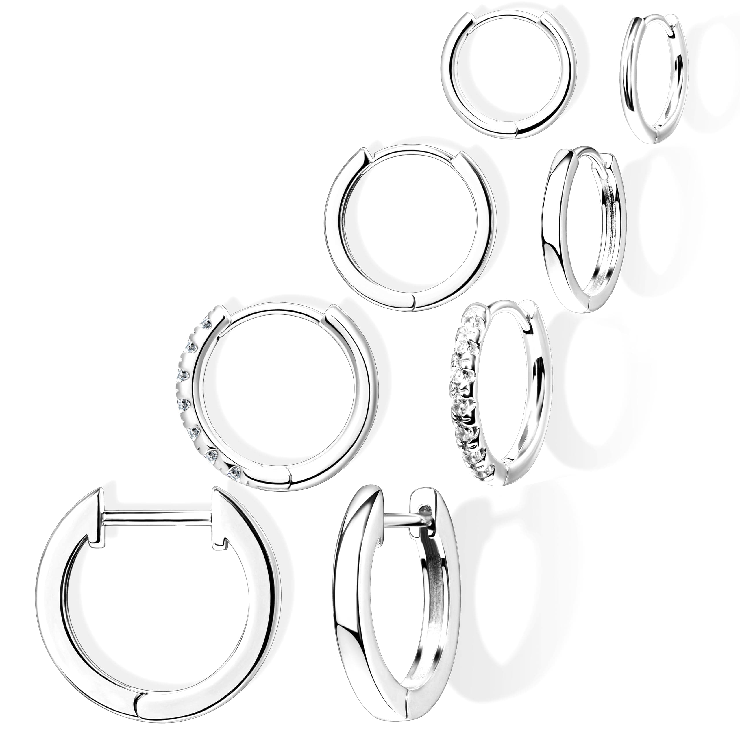 Small Gold Huggie Hoop Earrings Set for Women Men Hypoallergenic 14K Plated Stack Cartilage Earrings, Multiple Piercing Lightweight Mini Thin Cute Dainty Trendy Jewelry Set Christmas Gifts for Women