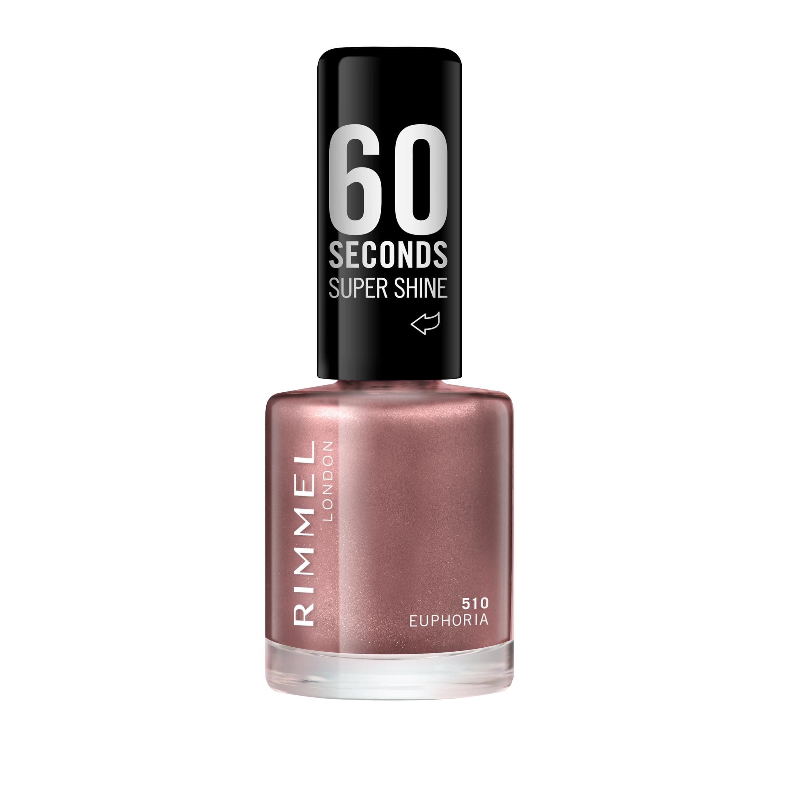 Rimmel London, 60 Seconds Super Shine Nail Polish 510 Euphoria, 8 ml - 0.25 Fl Oz