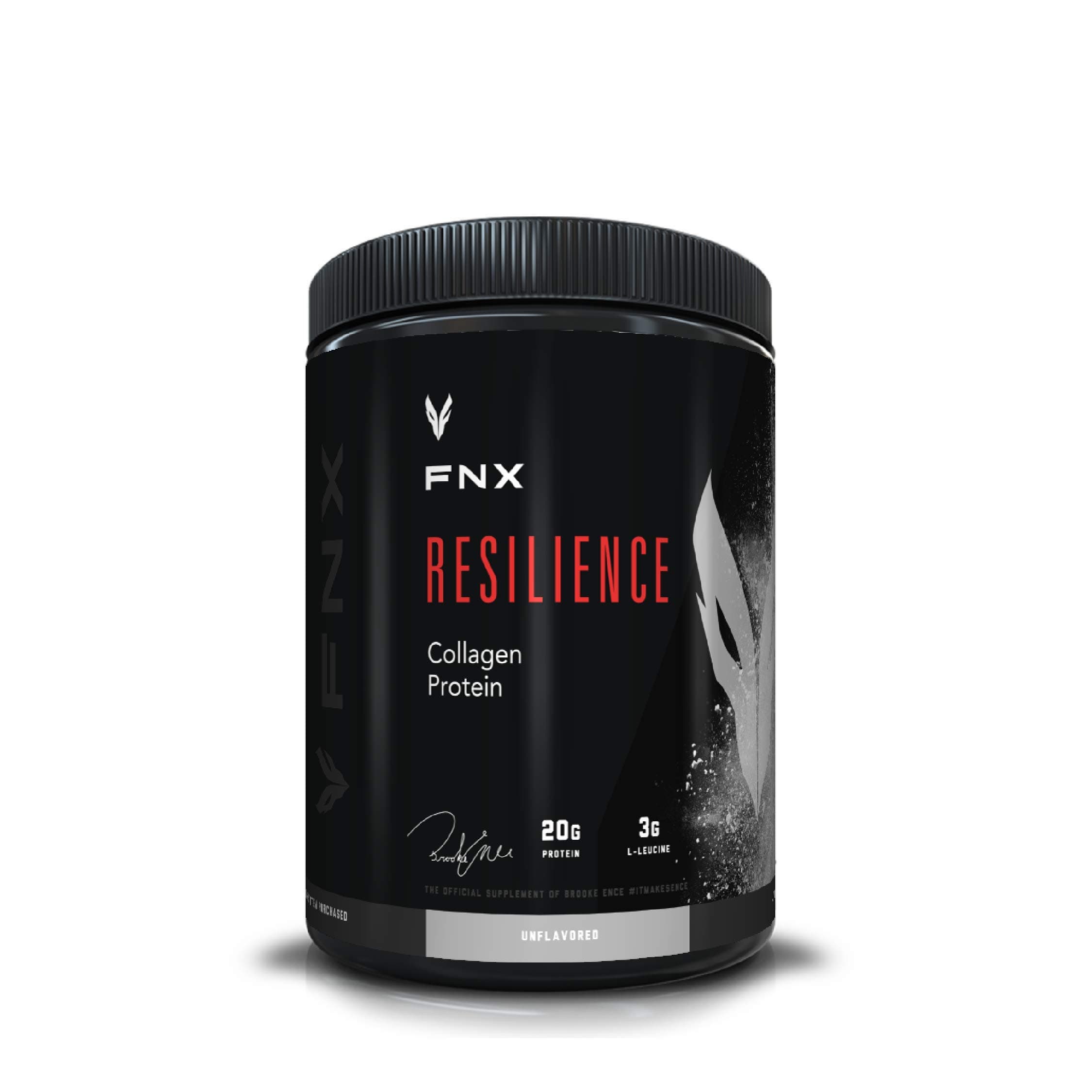 FNX Collagen Protein for Hair Skin Nails & Joints; Brooke Ence Signature Line- 30 Servings (29oz) - 22 Grams Protein (Hydrolyzed Collagen) + 3 Grams Fermented Leucine; Keto Friendly (Unflavored)