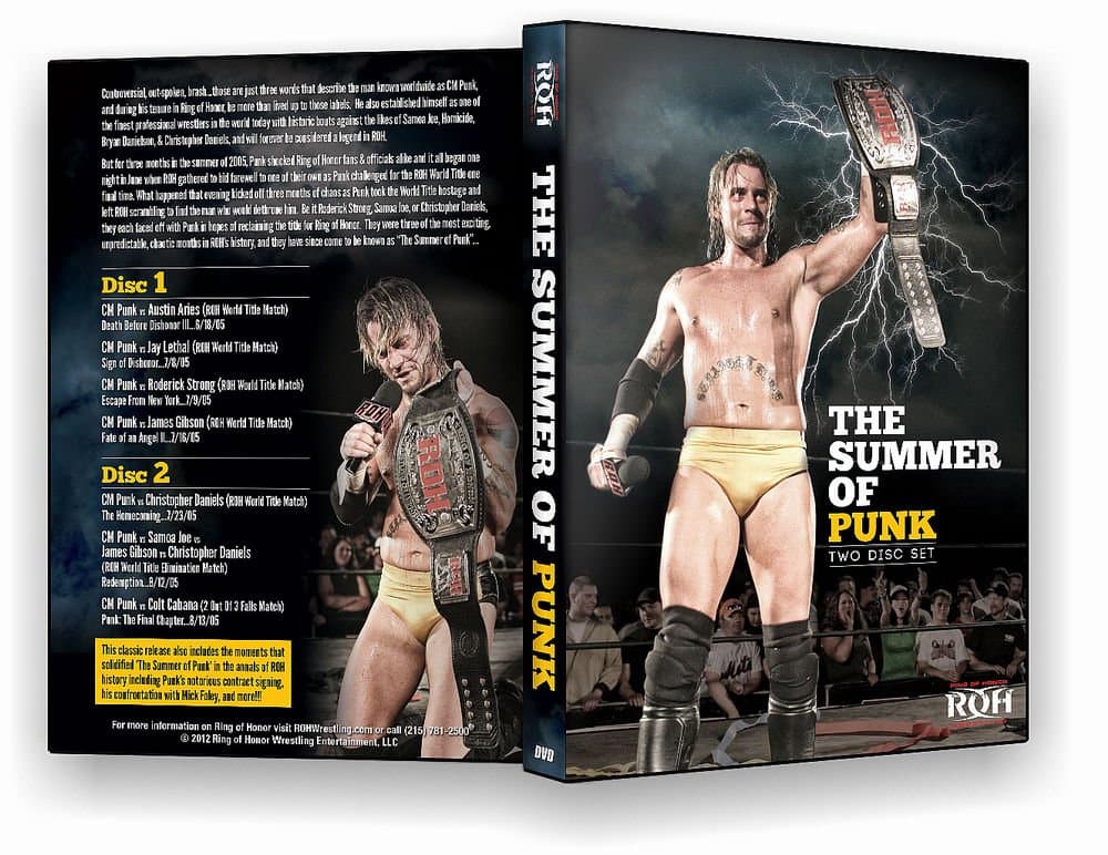 Official Ring of Honor ROH - CM Punk "The Summer of Punk" 2 Disc DVD Set