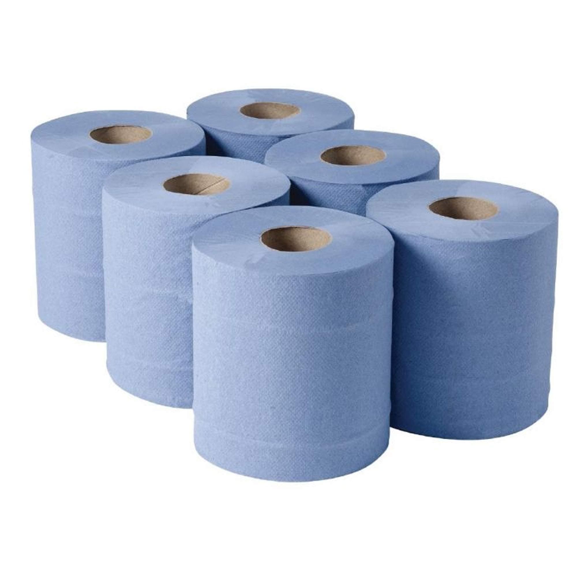 STAR SUPPLIES 48 x BLUE ROLL 2Ply centrefeed rolls, paper hand towels, absorbant, embossed