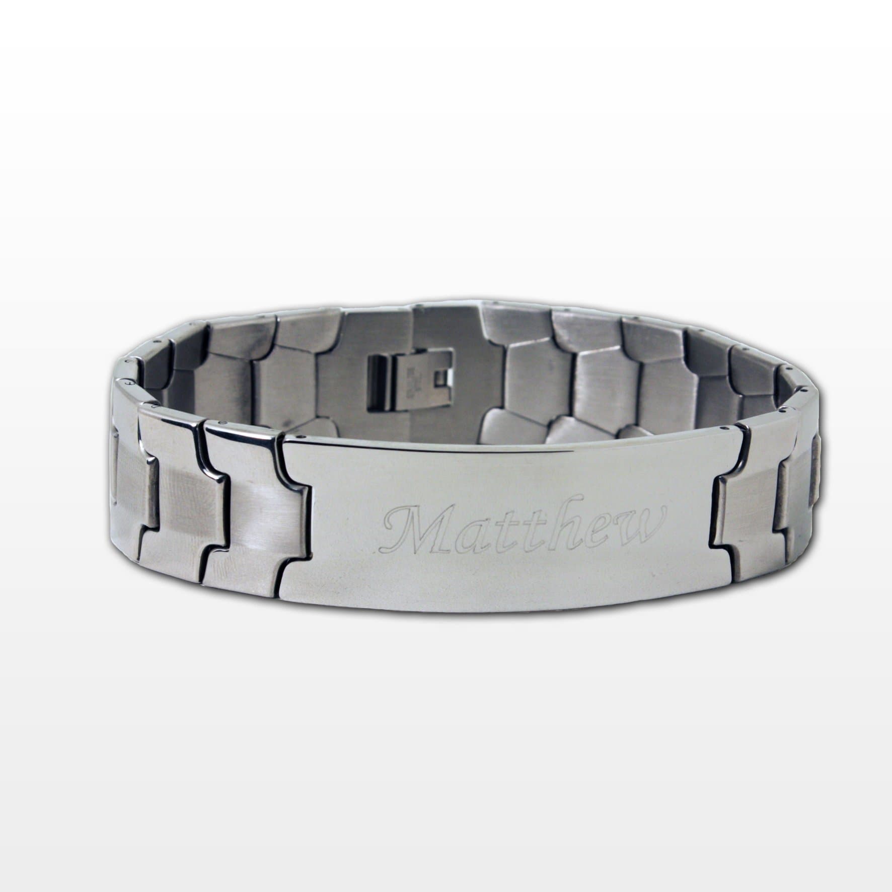 Personalised Engraved Stainlesss Steel Mens ID Bracelet Great Gift for Christmas Birthday Fathers Day Valentine's Day