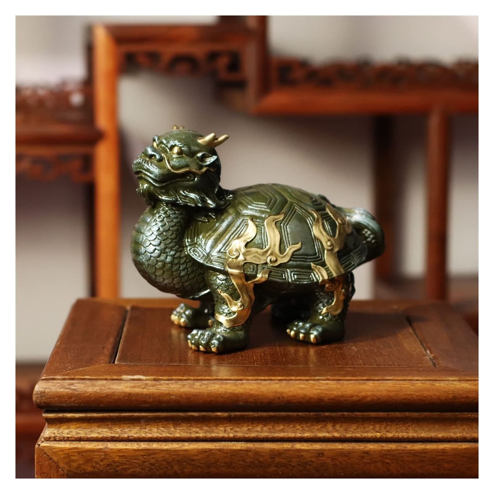Home entrance Decorations ornament Statue Dragon Ornaments Rui Animal Good Symbolic Copper Sculpture Home Living Room Entrance Decorations Decoration Qiaoyuan Opening Decorative Figurines Bronze entr