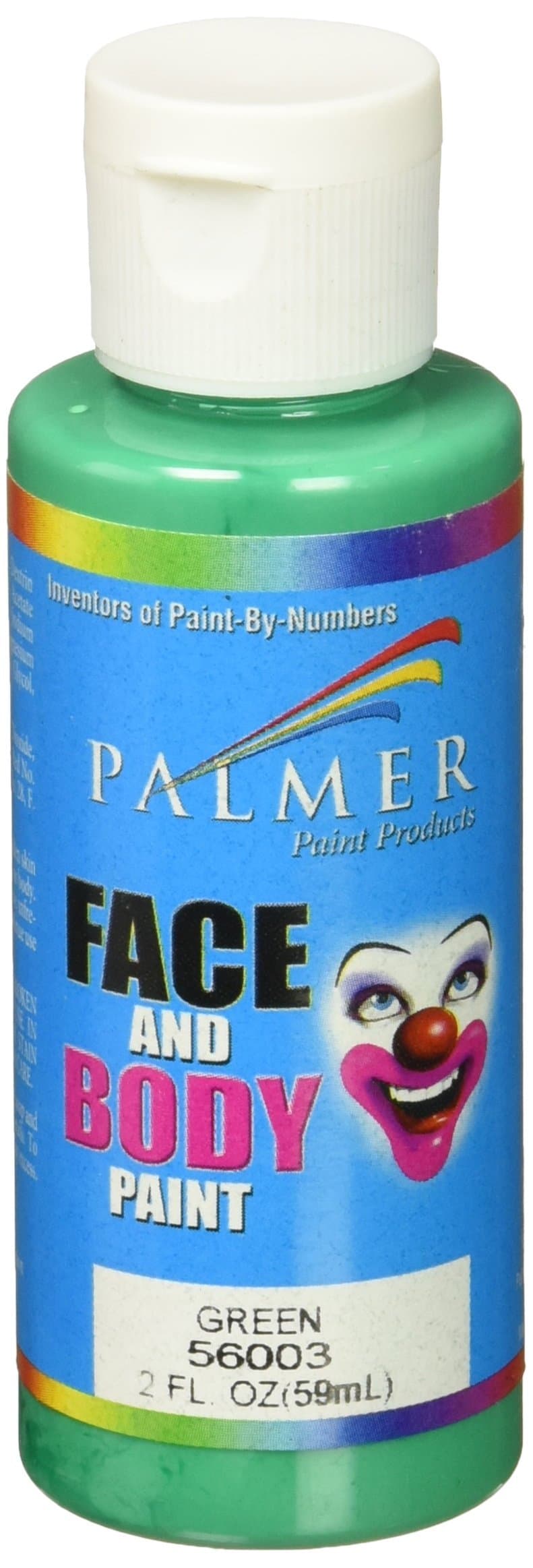 Palmer Face and Body Paint 2Oz Green, Acrylic, Multicolour, 3.45x3.45x10.16 cm