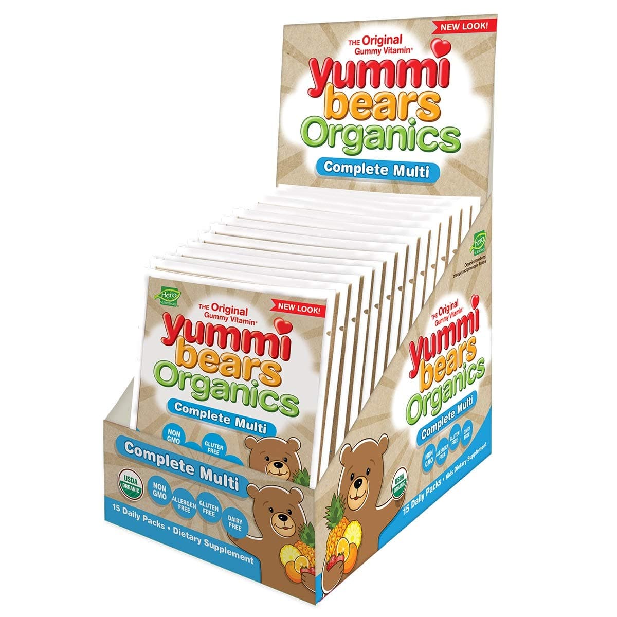 Complete Multi Vitamin Daily Packs, Gummy Vitamin for Kids, 15 Count 1-Day Packets