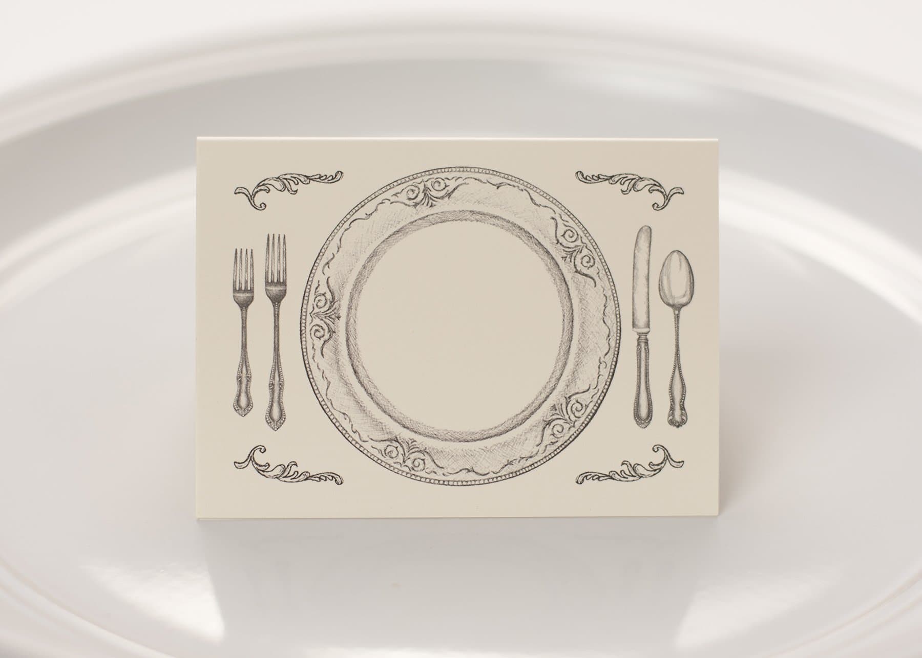 Kitchen Papers Perfect Seating Paper Place Cards Set of 12 American Made