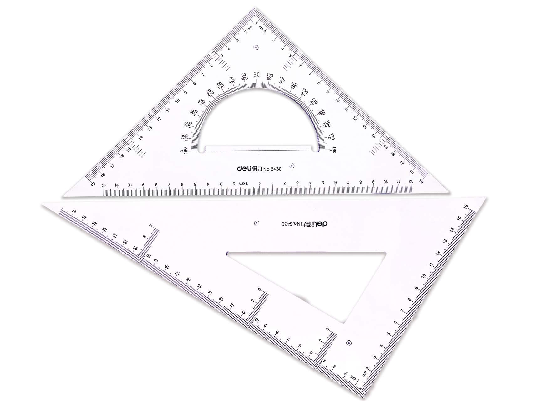 Large Triangle Ruler Square Set,Triangle Protractor,2 Pieces (Size 3)