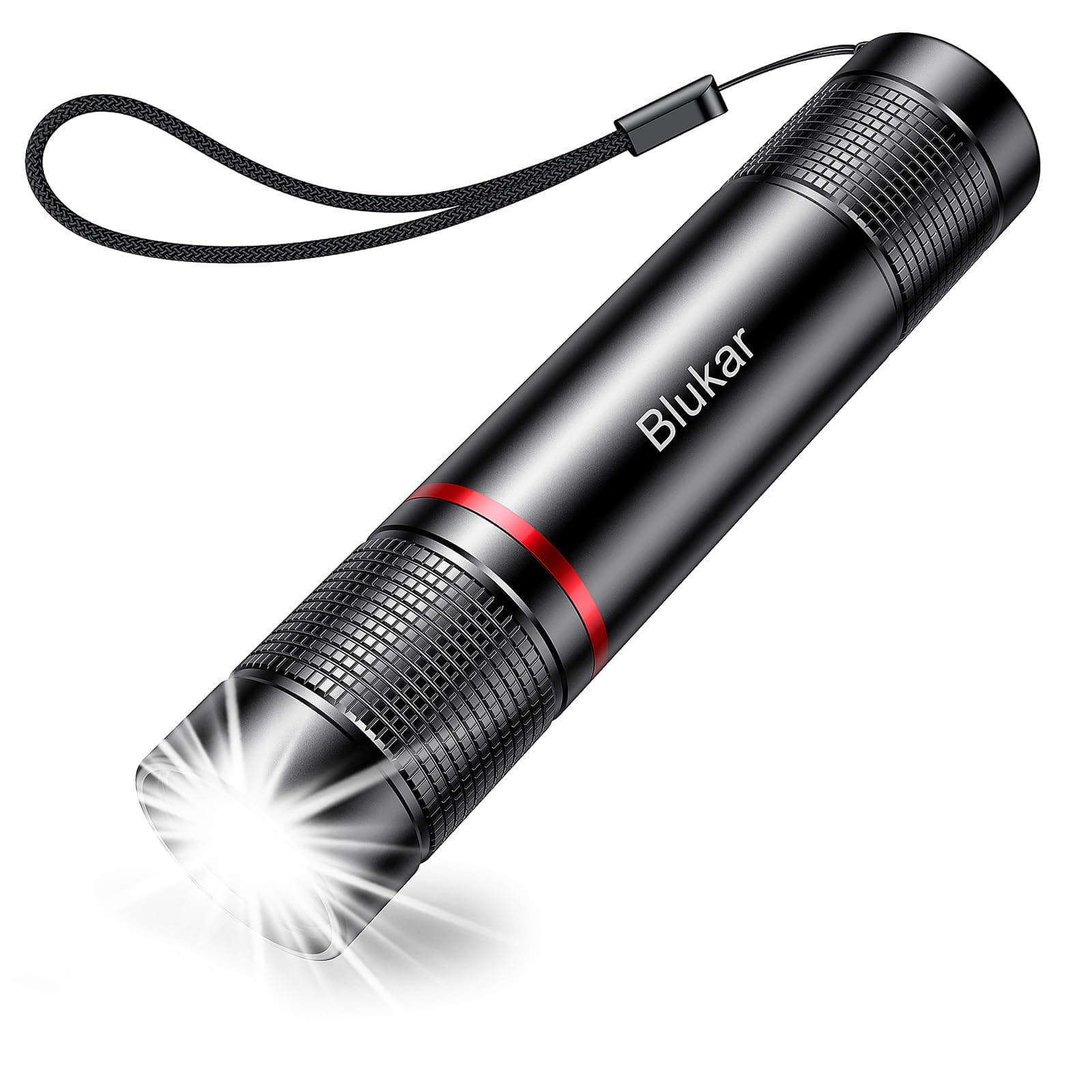 Blukar Flashlight Rechargeable, High Lumens Flashlight, Super Bright Small LED Flash Light- Zoomable, Adjustable Brightness, Long Lasting for Camping, Outdoors and Home Emergency
