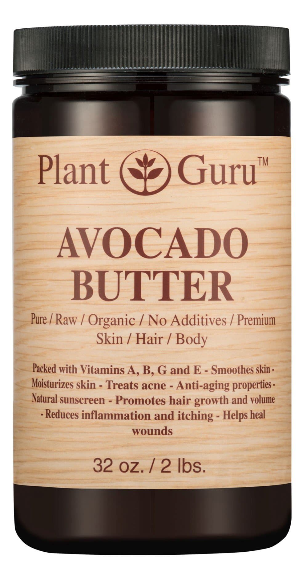 Avocado Body Butter 32 oz. 100% Pure Raw Fresh Natural Cold Pressed. Skin, Hair, Nail Moisturizer, DIY Creams, Balms, Lotions, Soaps.