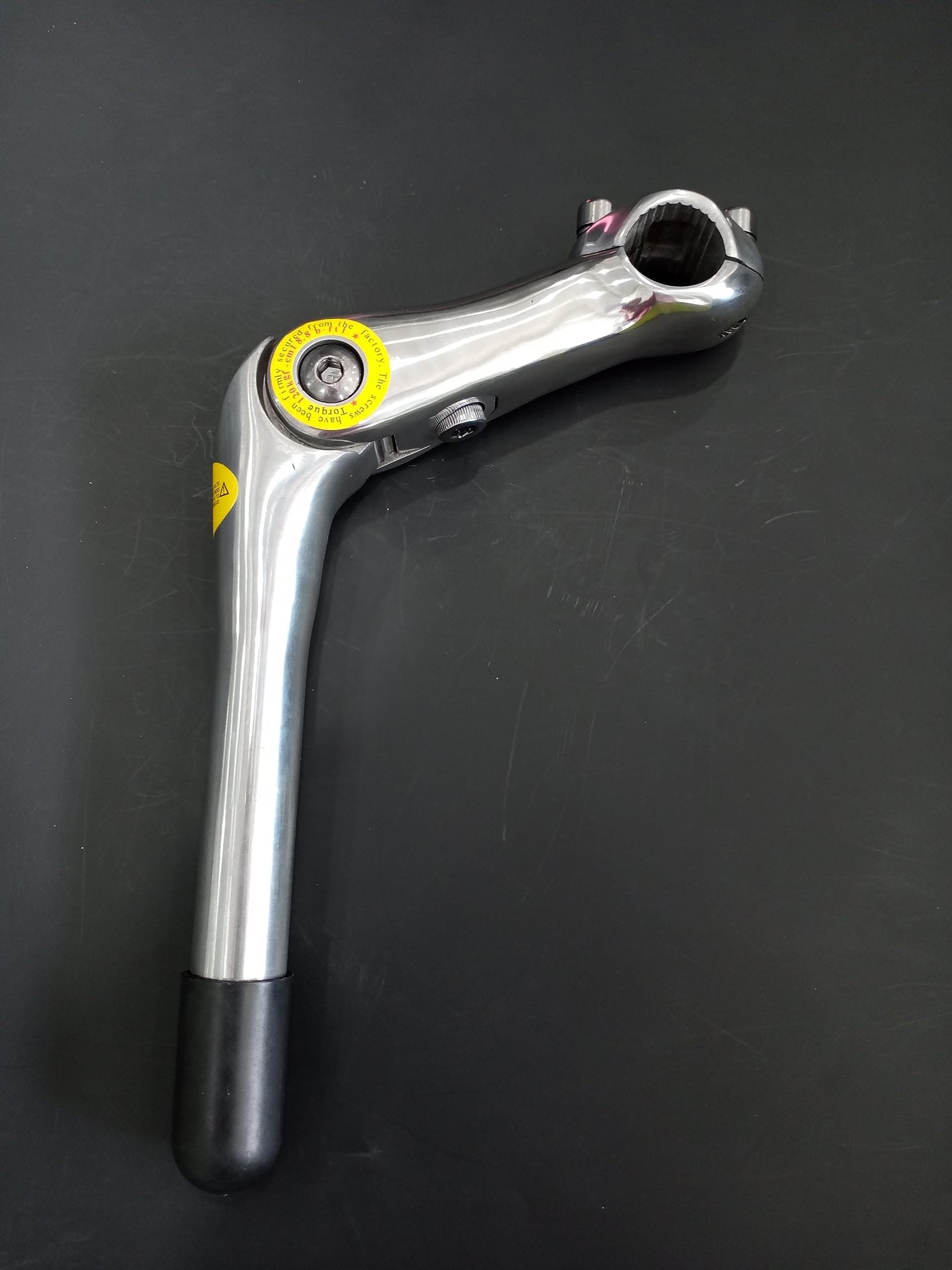 Quill Stem Adjustable 25.4mm, 22.2mm Alloy Alum 110mm -for Beach Cruisers, MTB's, and Gas Powered Bicycles- Silver