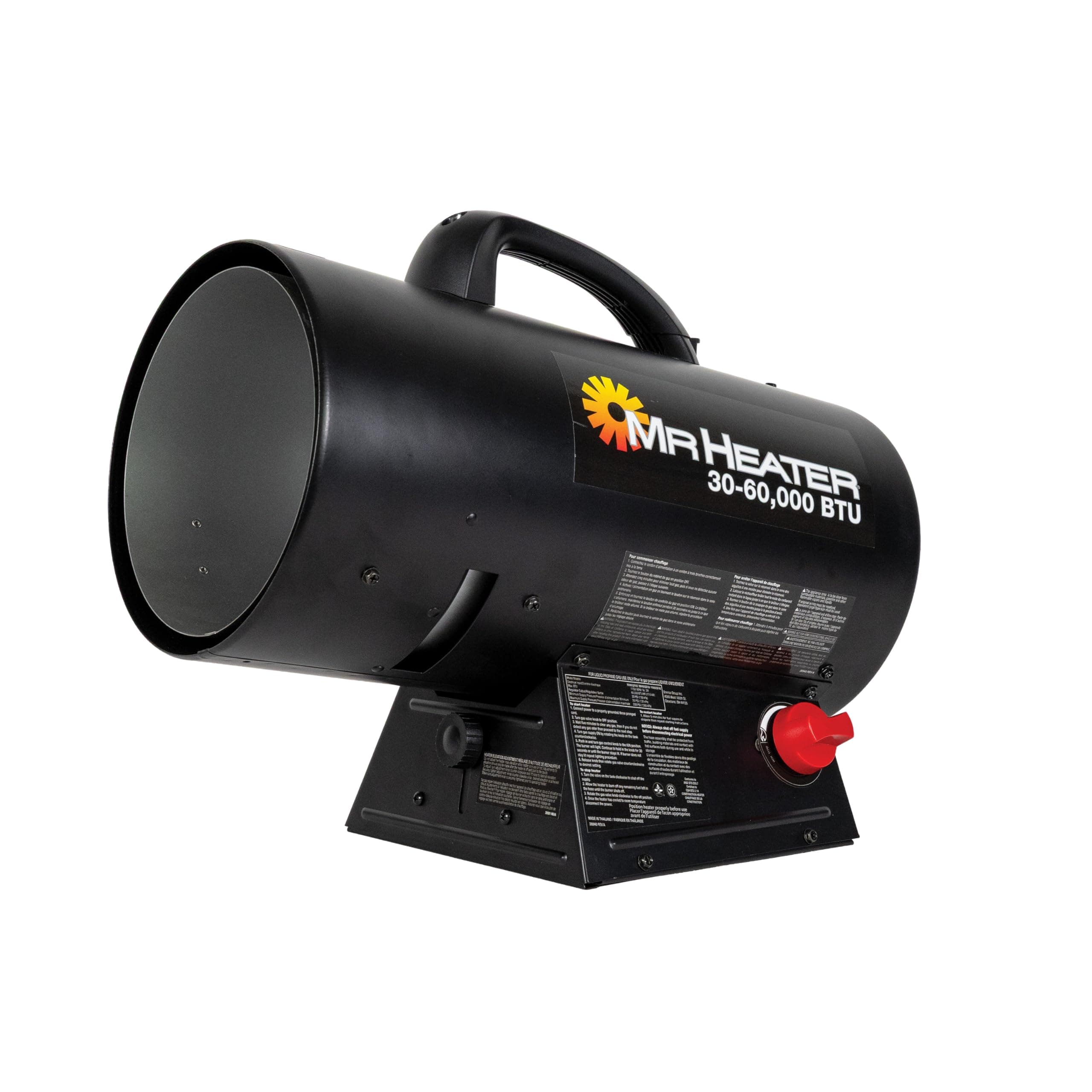 MH60QFAV 60,000 BTU Portable Propane Forced Air Heater, 19.75 x 11.50 inches, black