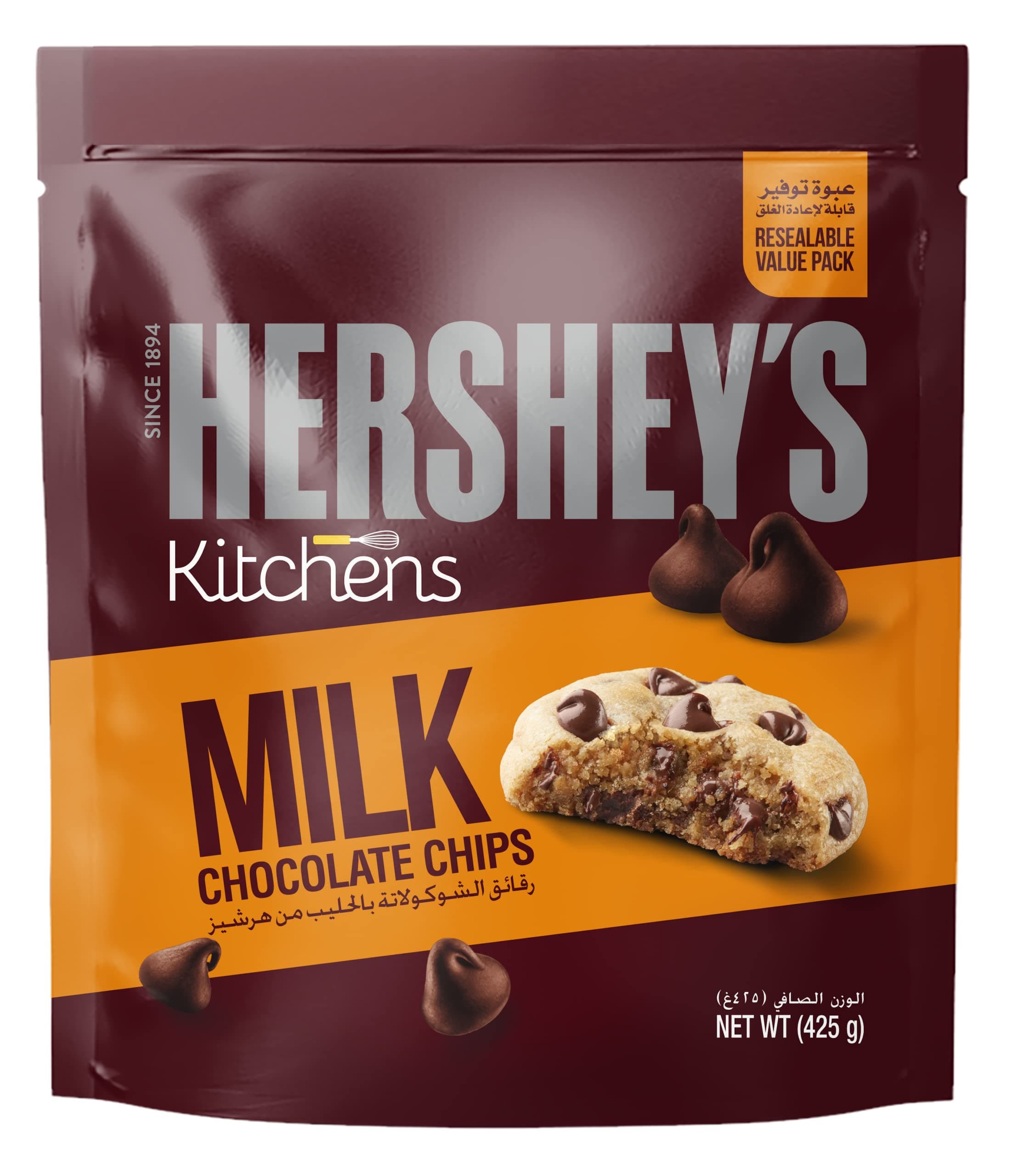 Hershey's Kitchens Milk Chocolate Chips (Imported), 425g