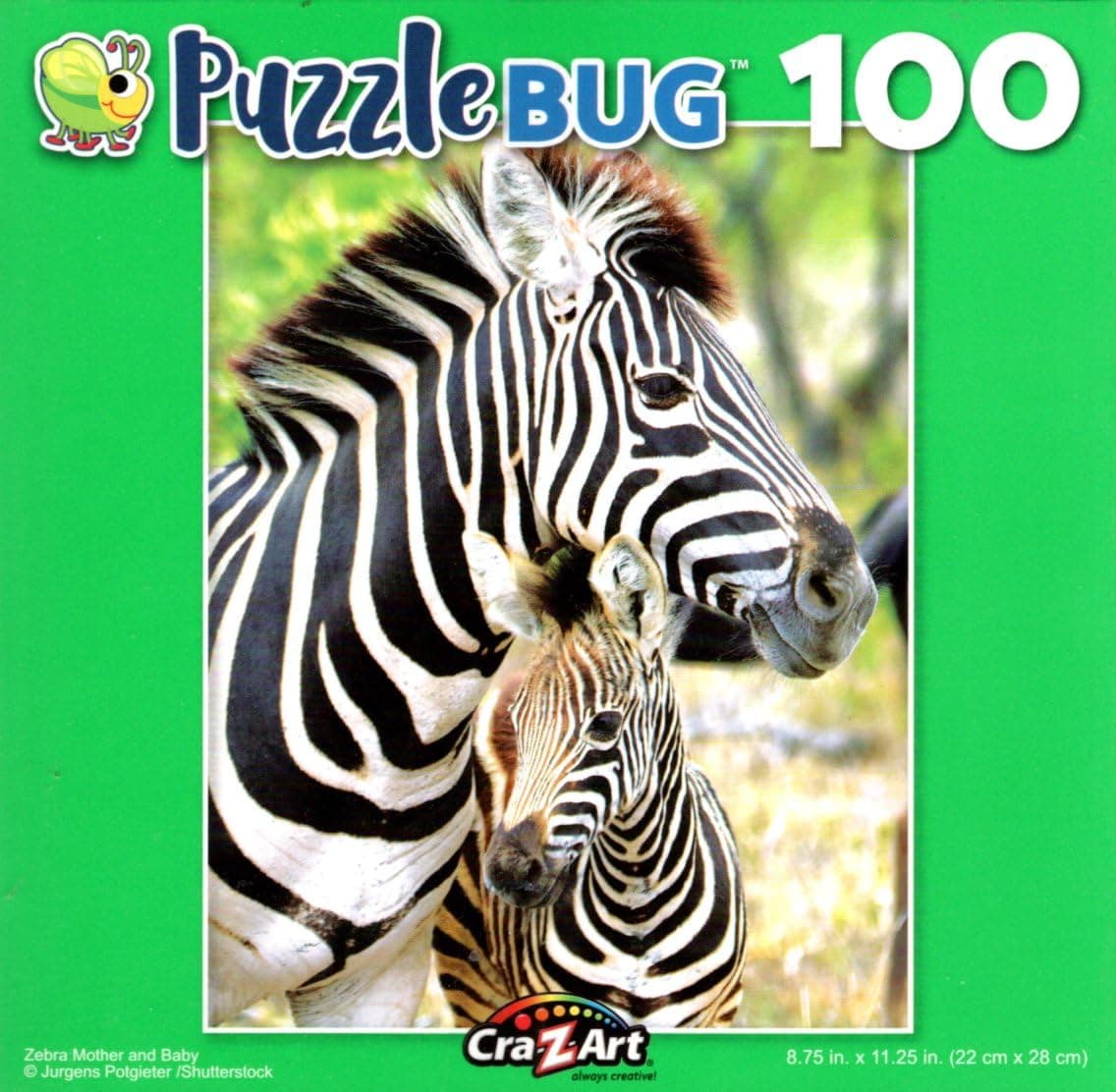 Zebra Mother and Baby - 100 Pieces Jigsaw Puzzle for Adult