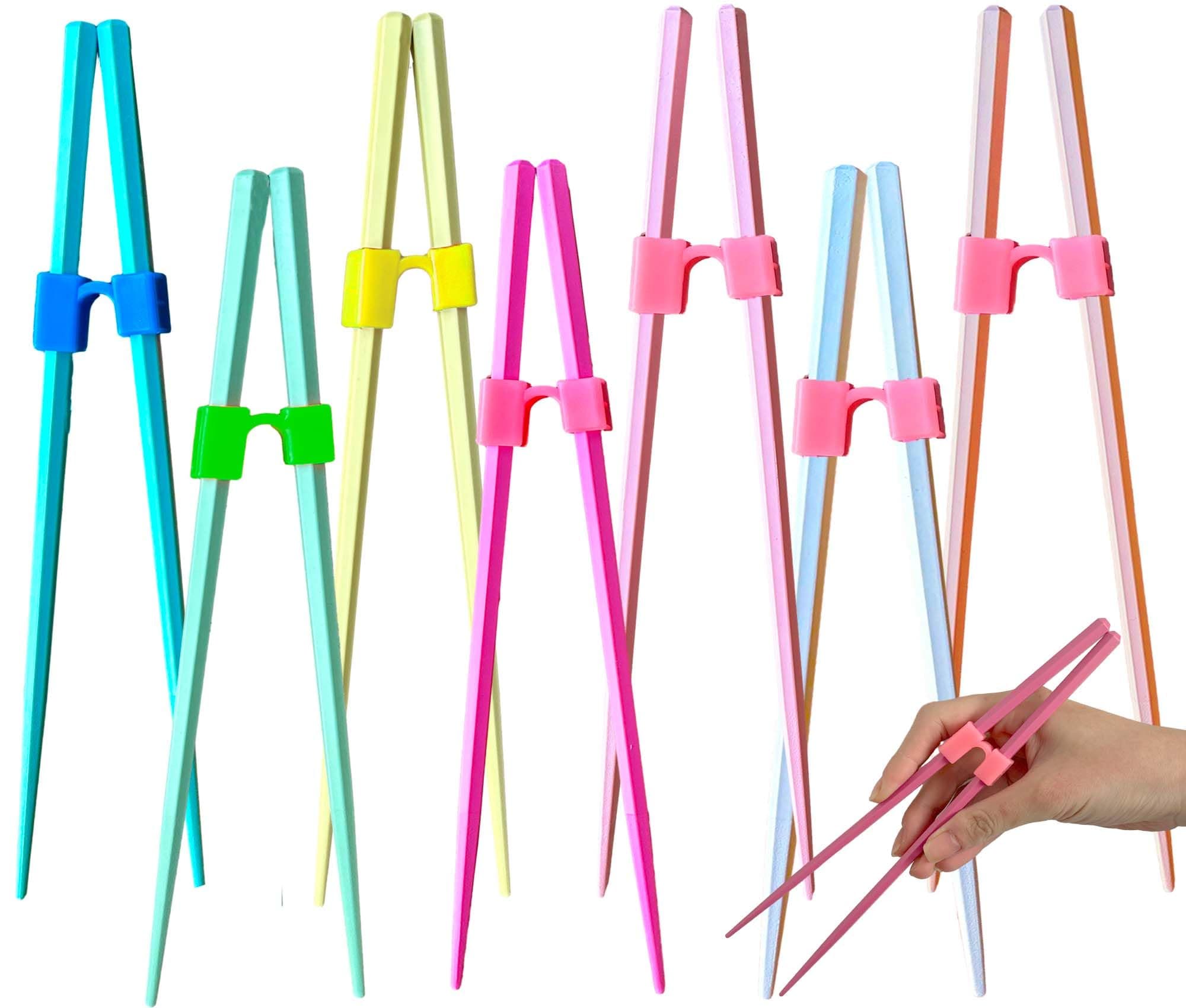 Fejapa 10 Pairs Reusable Chopstick Helpers Training Chop sticks Adult Practice Chopsticks Beginners Right Left Handed Chinese Sticks Learner Learning Chopsticks Holder with Clip Trainer