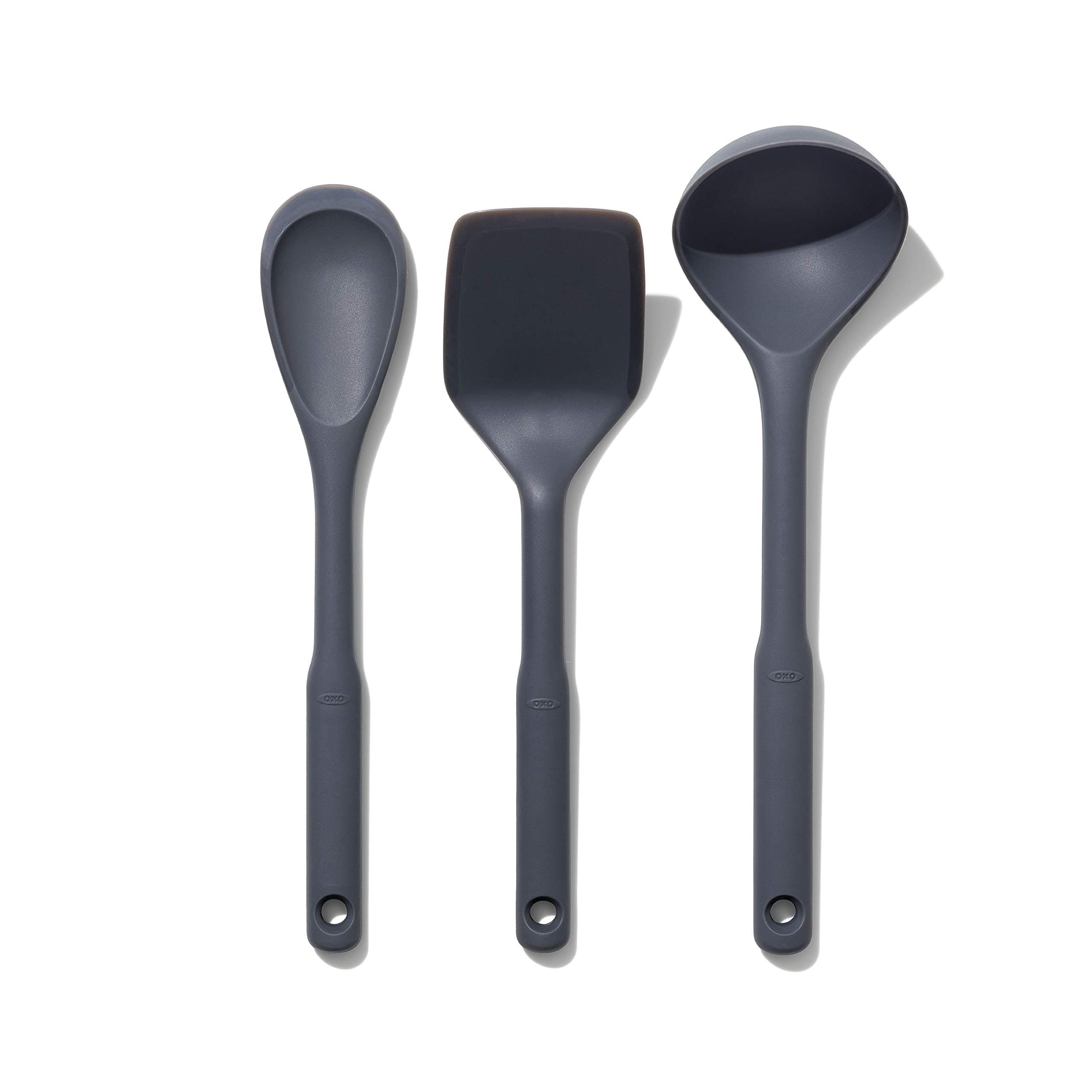 OXO Good Grips 3-Piece Silicone Utensil Set, Gray, One size