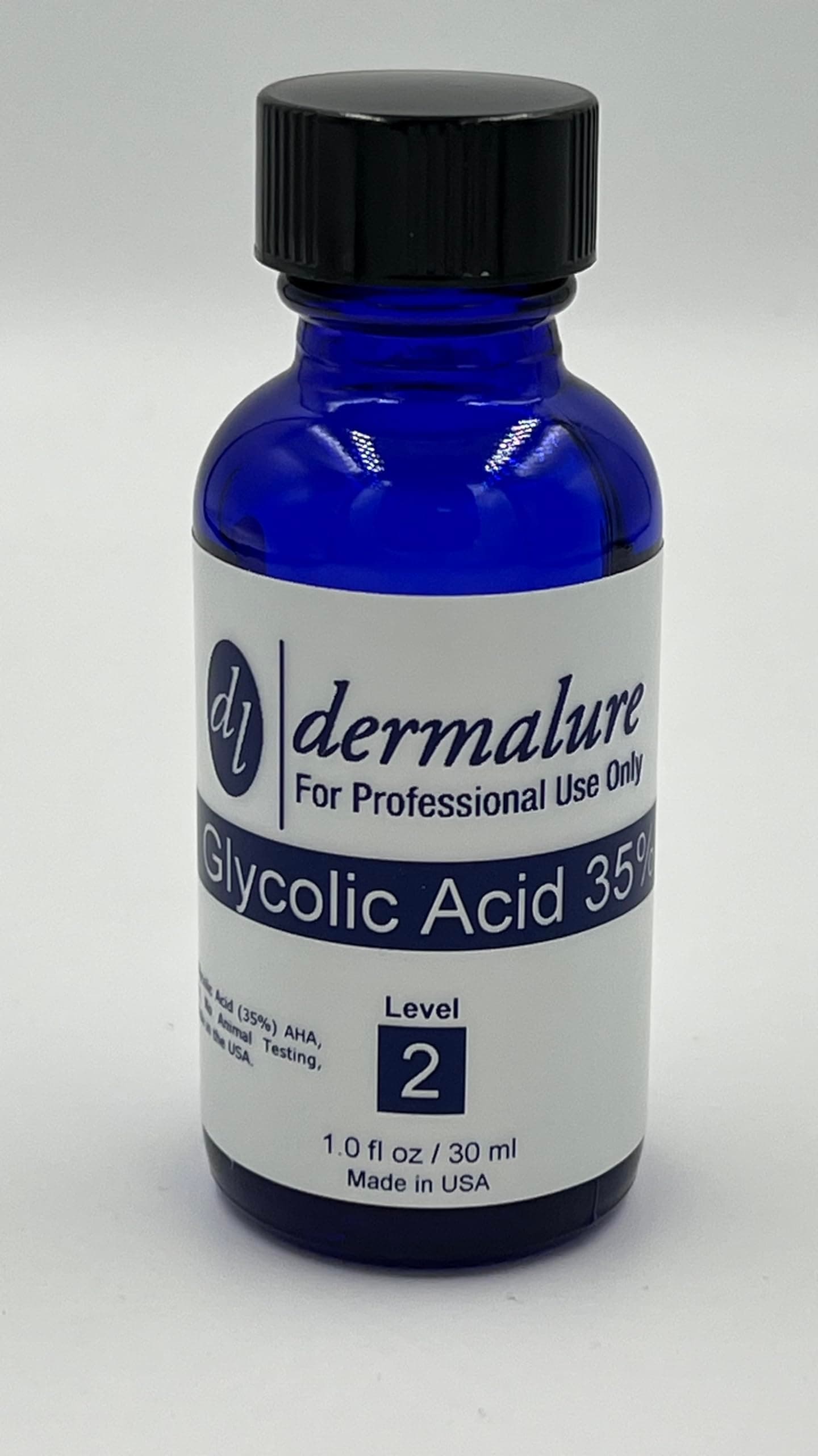 Glycolic Acid Peel 35% - Face Exfoliant, Evens Skin Tone, Minimizes Wrinkles & Hyper-Pigmentation, 1oz (30ml), pH 1.3