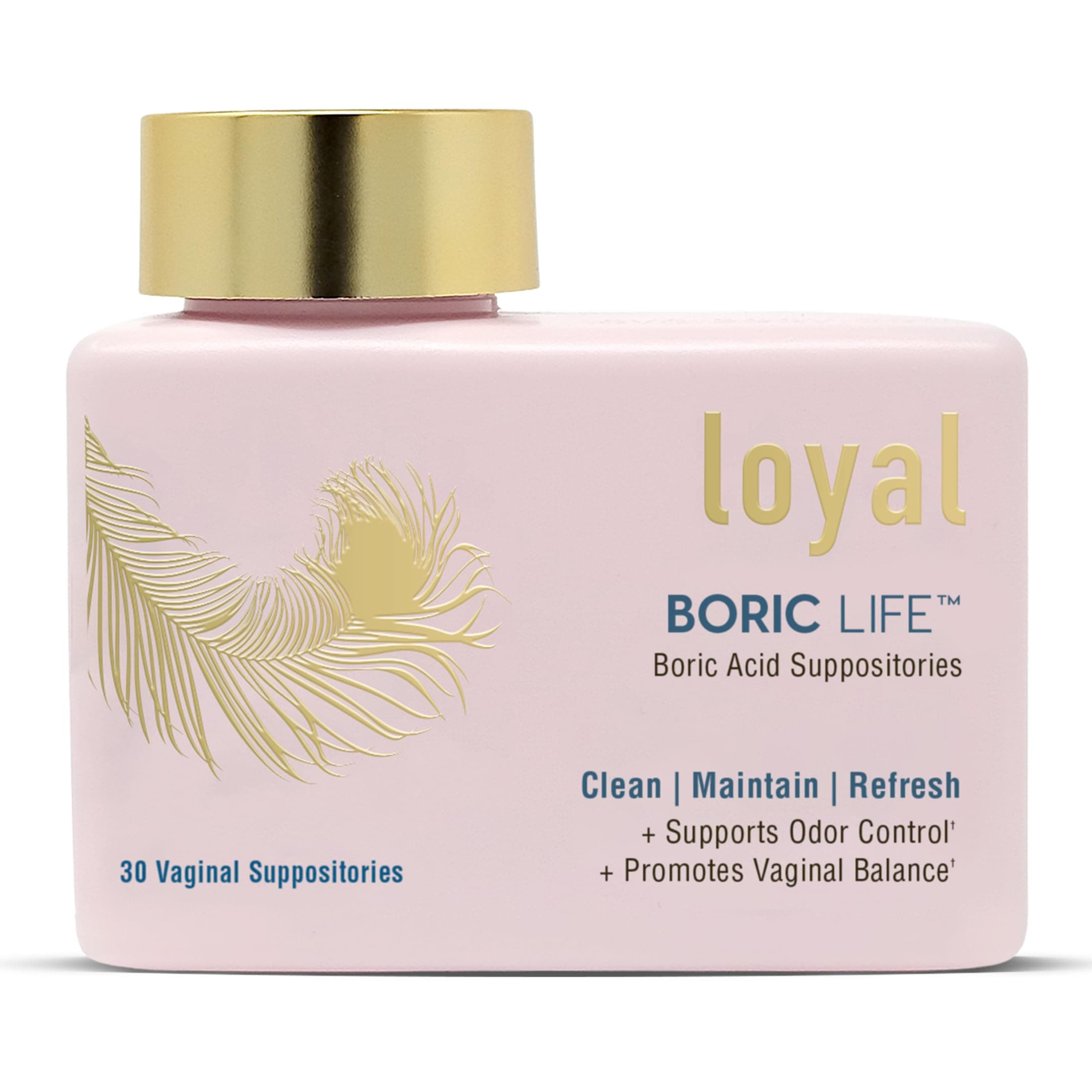 Loyal Boric Life - Boric Acid Suppositories - 600mg - Supports Odor Control - Promotes Balance - Soothes Discomfort - Made in USA - 30 Count