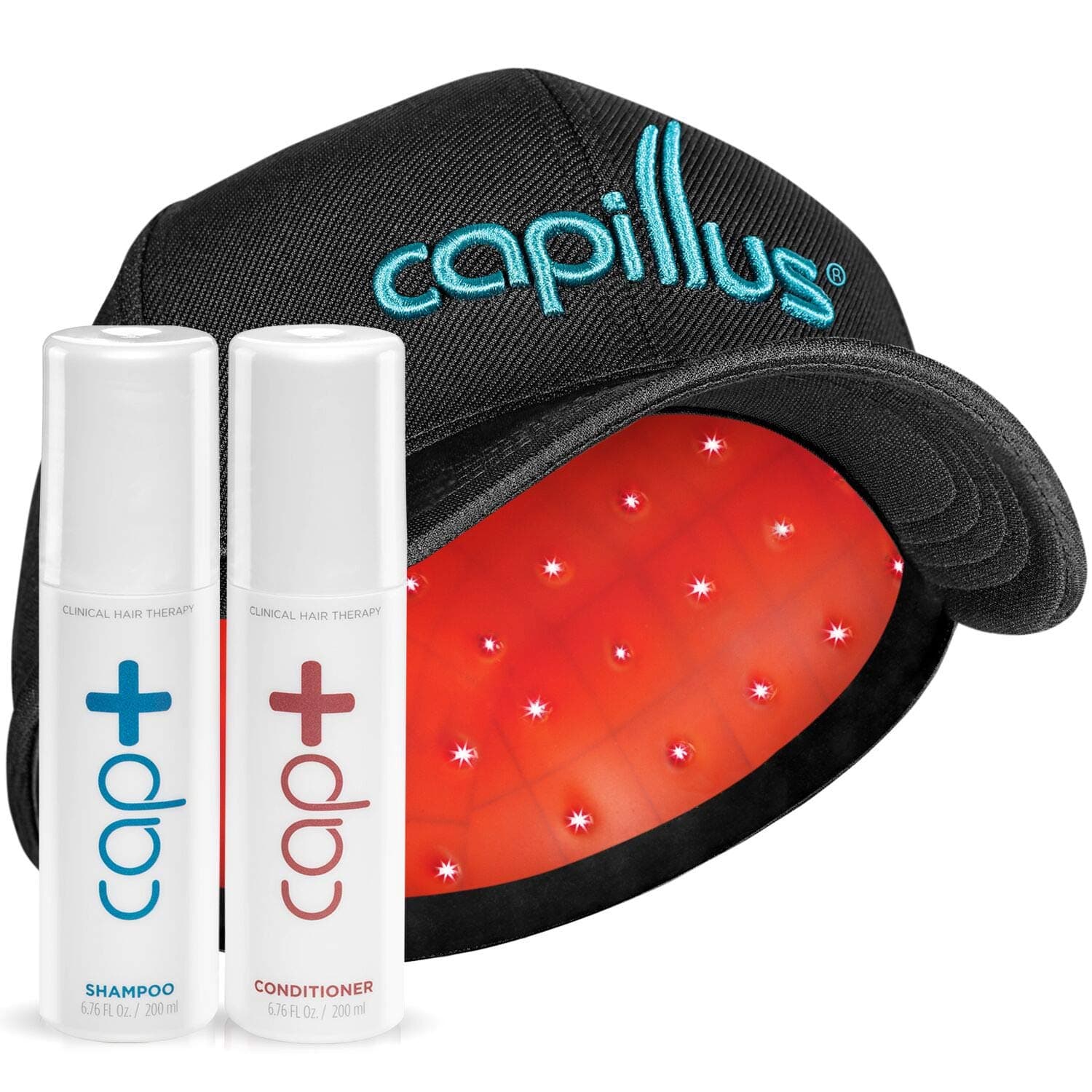Capillus82 Hair Growth Laser Treatment, Exfoliating Shampoo & Hydrating Conditioner - New Full-Coverage, Flexible Hair Growth Cap Used by Hair Loss Doctors for Treating Androgenetic Alopecia