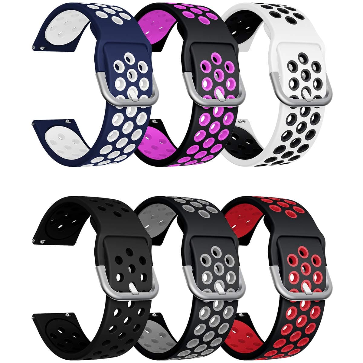 Compatible for Samsung Gear S3 Strap 22mm Sport Silicone Replacement Watchband for Galaxy Watch 46mm/Gear S3 Classic/S3 Frontier