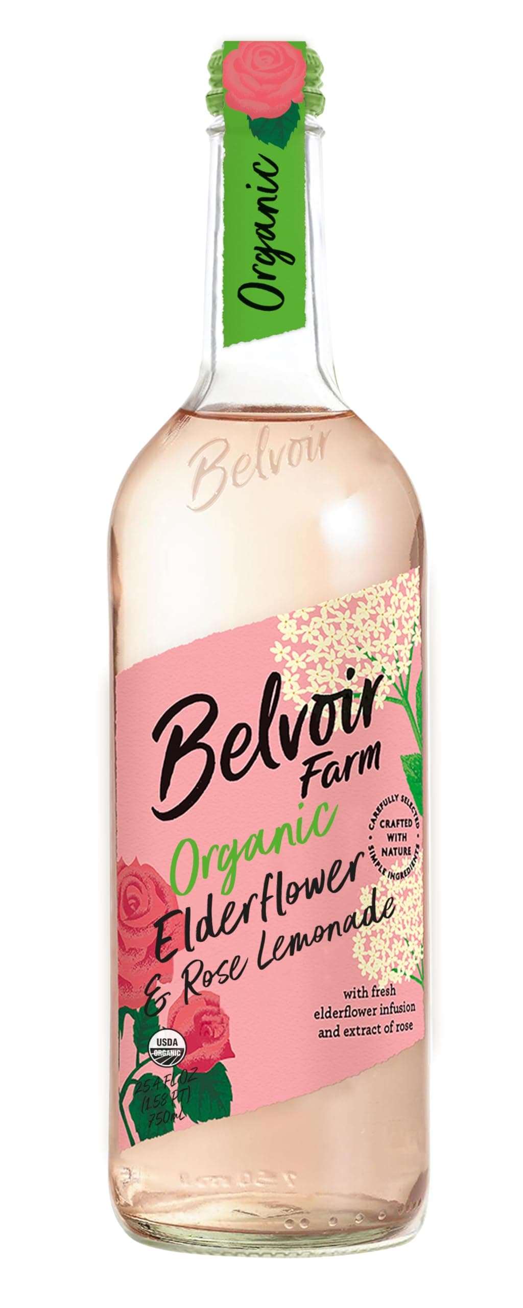 Belvoir Organic Elderflower Rose Lemonade, 25.4 FZ