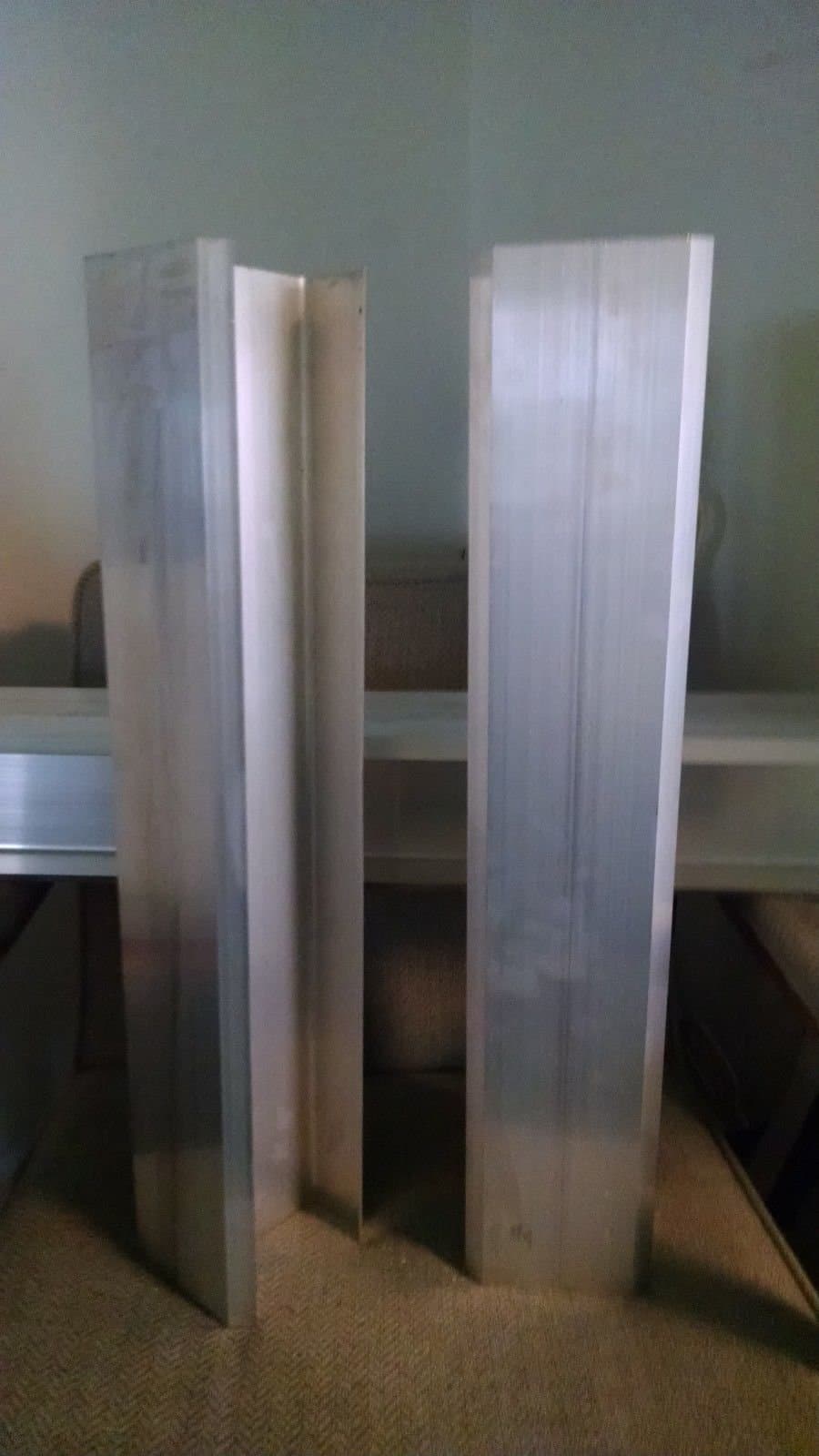 5X5 Vinyl PVC Post Stiffener - Aluminium Inserts - 6' (2 Pieces)