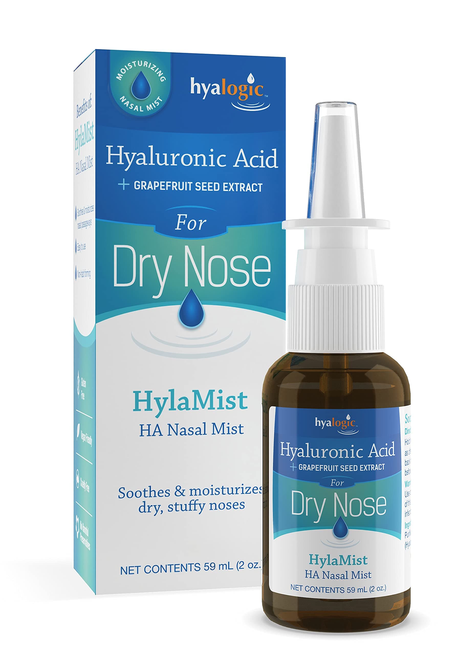 Hyalogic LLC, HylaMist HA Nasal Spray, 2 oz (58 ml)