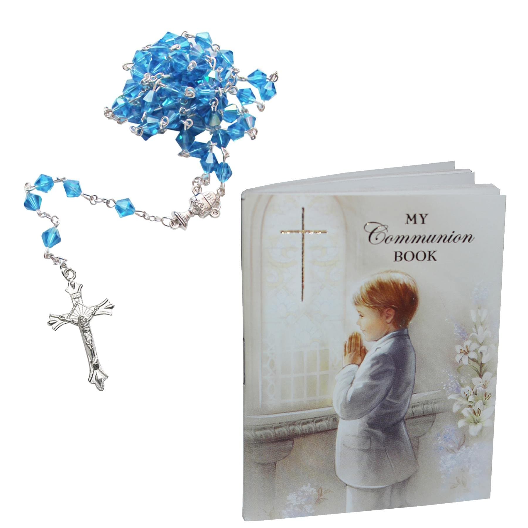 Widdle Gifts Ltd First Holy Communion Set Prayer Book and Rosary - Boy/Blue C6041 0417