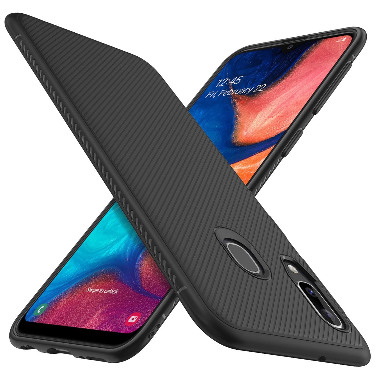 C'iBetter for Samsung Galaxy A20e Case, Premium Soft Rubber Cover Shock Proof with Anti-Slip Ultra-Thin for Samsung Galaxy A20e Smartphone. Black…