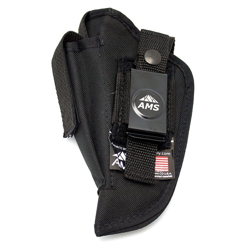 Belt Clip Concealed by American Mountain Supply for Compact Semi Automatic Pistols - Fits Large Frames with 4-5” Barrel Springfield XD, XDm, HK USP, Beretta PX4, Sig 2340 - Ambidextrous
