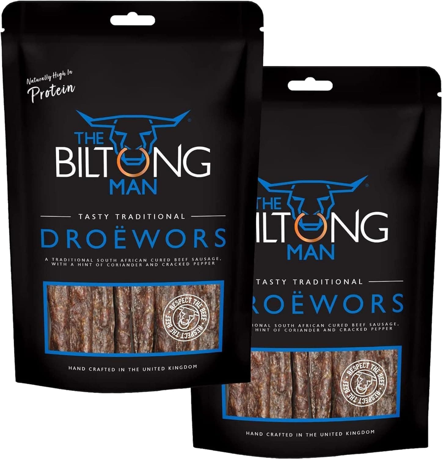 Tasty Traditional Droëwors Sticks – High-Protein Beef Snack, 1000g (2 x 500g)