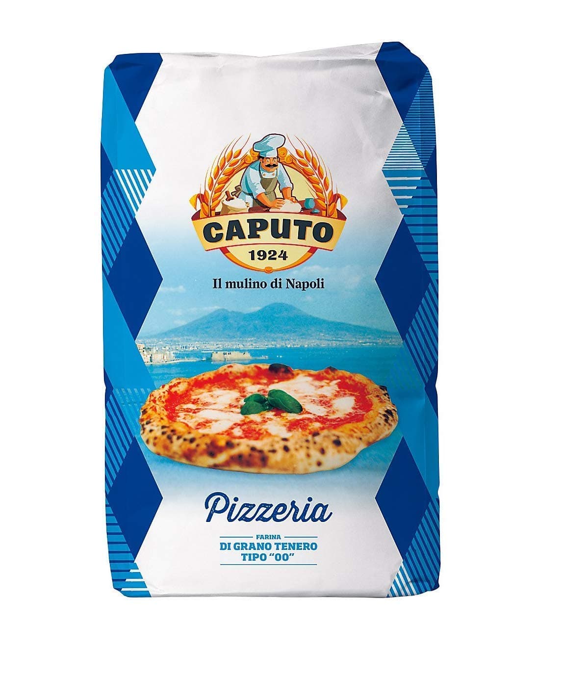 Pizzeria Flour 55 LB Blue Bulk Bag - Italian Double Zero 00 - All Natural Wheat for Authentic Pizza Dough, Bread, & Pasta