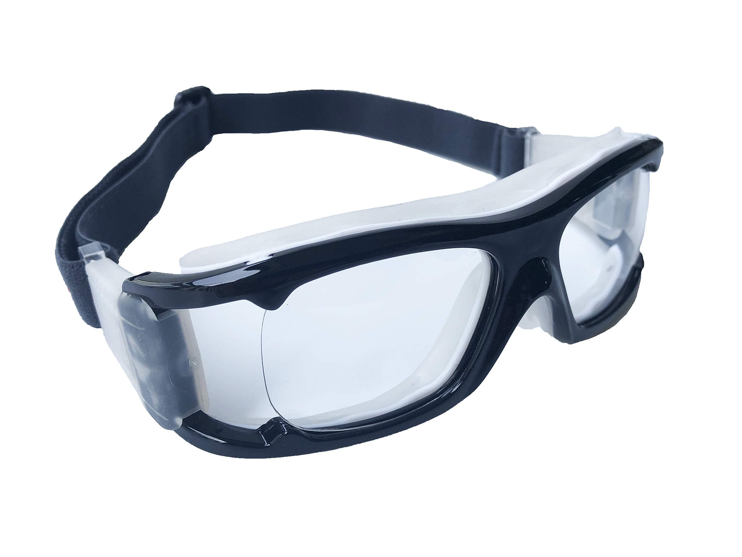 Freebee Sports Goggles Safety Glasses Protective for Adult Basketball Soccer Black Rimless