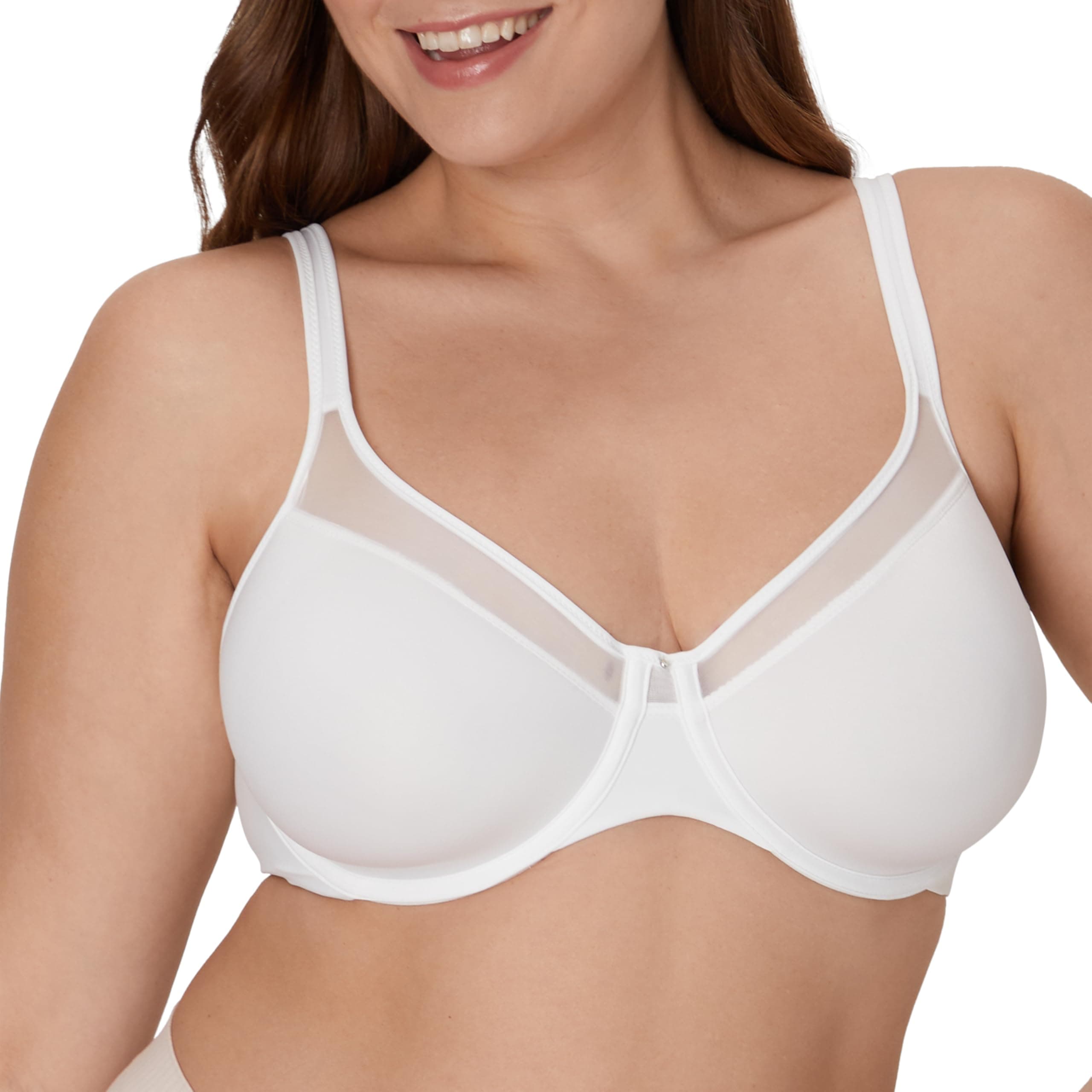 Women's Seamless Underwire Bra, One Smooth U Smoothing Underwire Bras for Women, Convertible Straps, Ultra Light