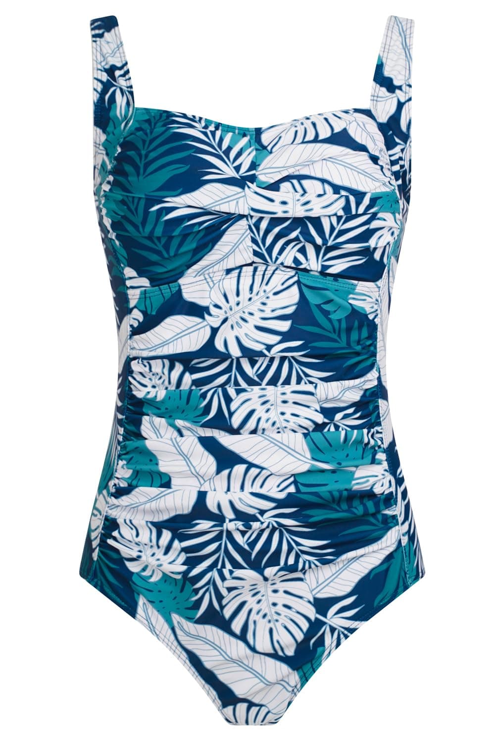 Womens One Piece Swimsuit Tummy Control Swimwear with Retro Ruched Monokini Bathing Suits