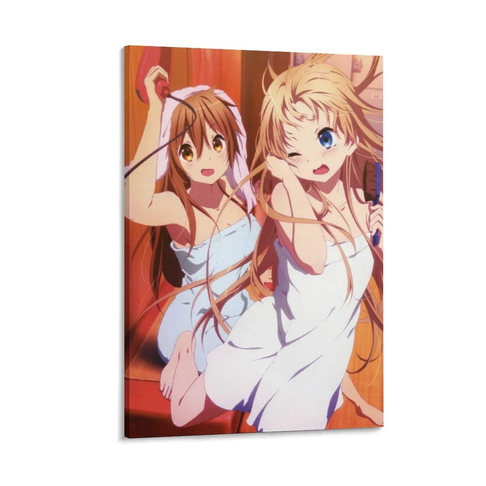 Love,Chunibyo & Other Delusions Nibutani Shinka Dekomori Sanae Anime 24×36 Frames, Bath Towel Girl Yoyo3o Canvas Art Poster and Wall Art Picture Print Modern Family bedroom Decor Posters 24×36inch(60×