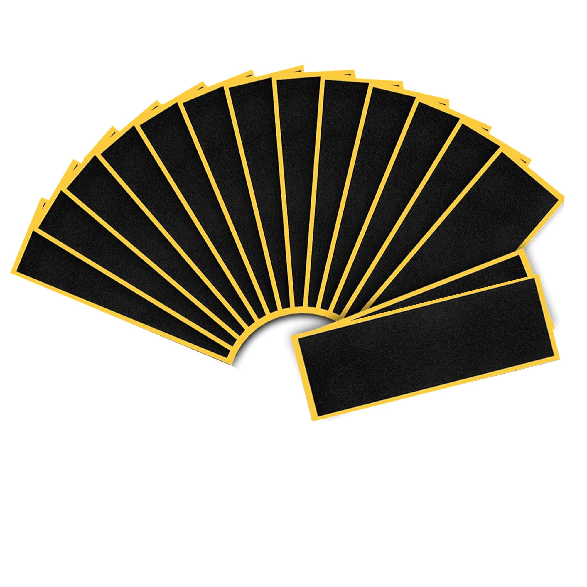 15Pcs Fingerboard Foam Grip Tape Cheap Black Wooden Board Anti Slip Stickers 38mmx110mm(Black 15Pcs)