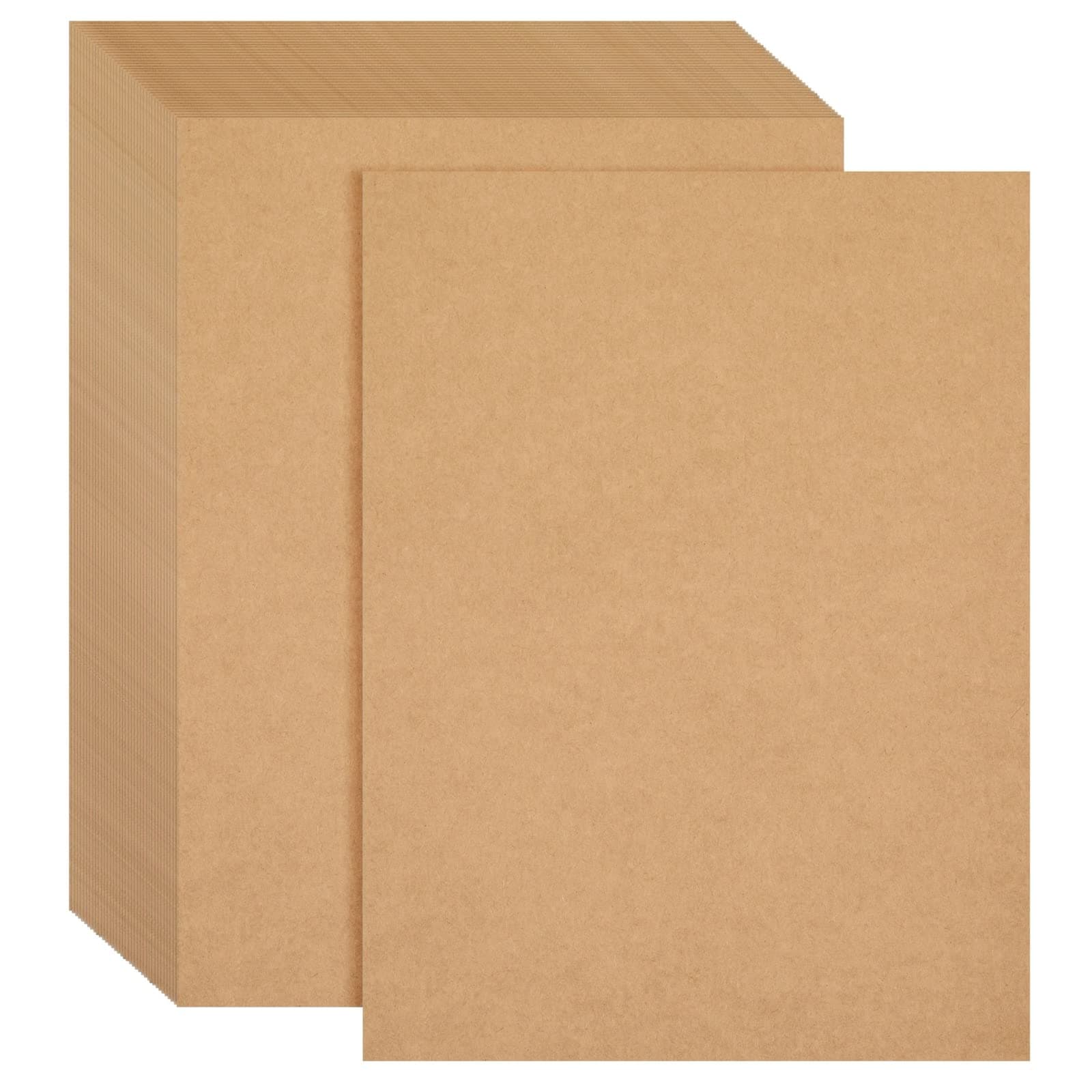 96 Sheets Brown Kraft Cardstock Paper 176GSM for Crafts, Invitations, Menus (8.5 x 11 In)