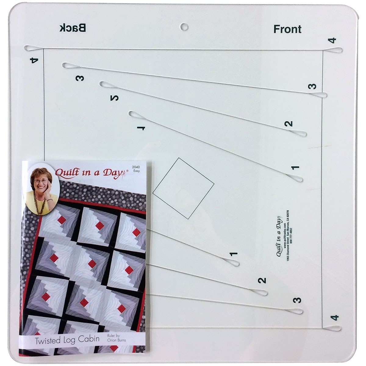 Quilt In A Day Wonky Ruler, 2-1/2-Inch Strips