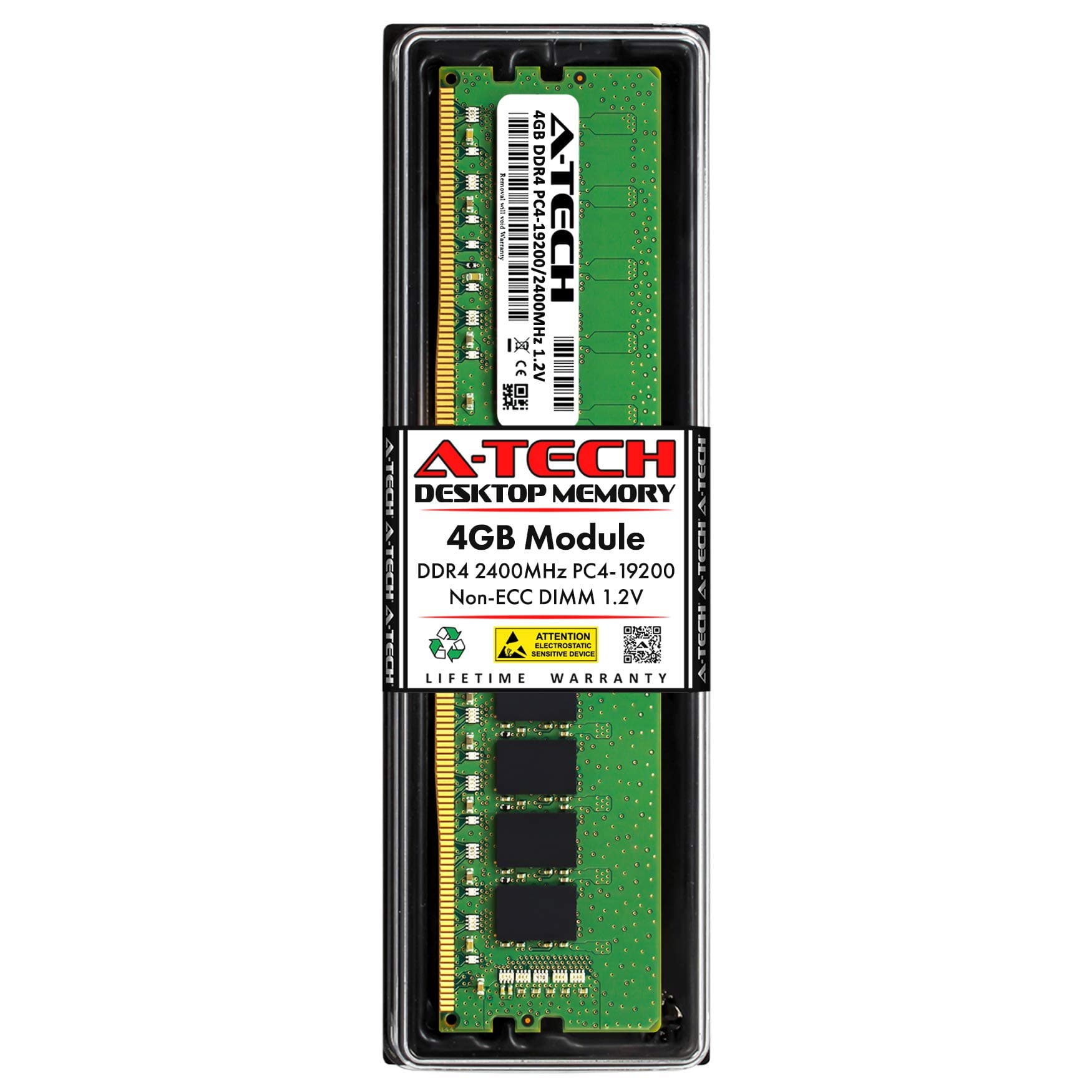 A-Tech 4GB RAM Replacement for Patriot PSD48G2400K | DDR4 2400MHz PC4-19200 (PC4-2400T) 1.2V Non-ECC UDIMM 288-Pin DIMM Memory Module