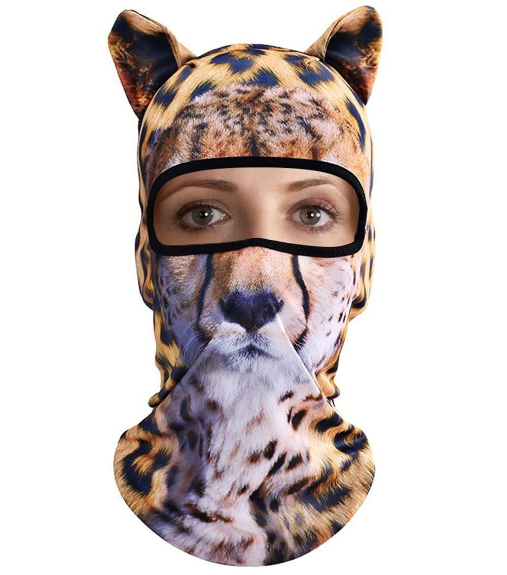 3D Animal Balaclava Face Mask Breathable Ear Outdoor Sports Motorcycle Cycling Snowboard Hunting Ski Cat Dog Halloween Party