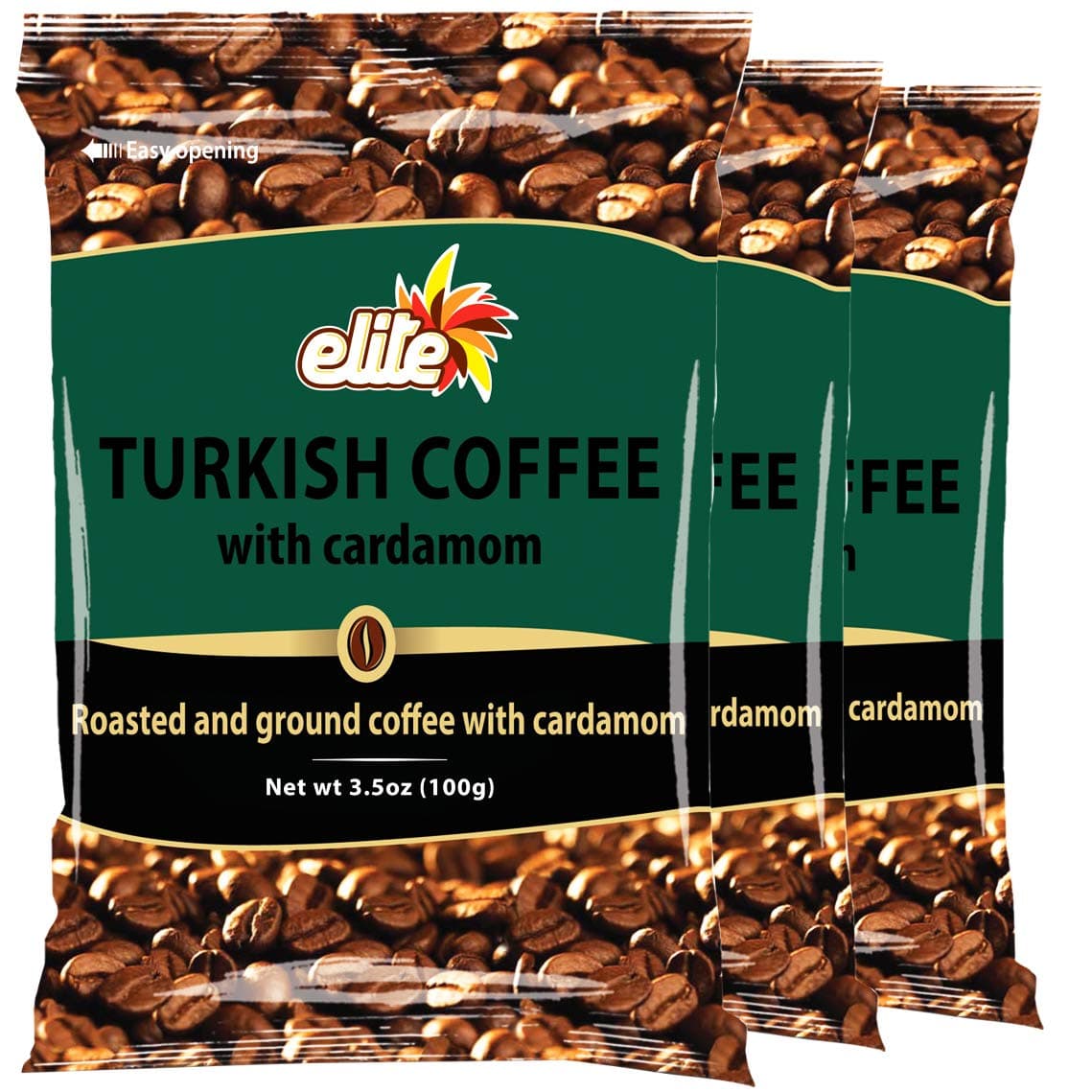 Turkish Coffee with Cardamom, 3.5 oz (3 Pack)