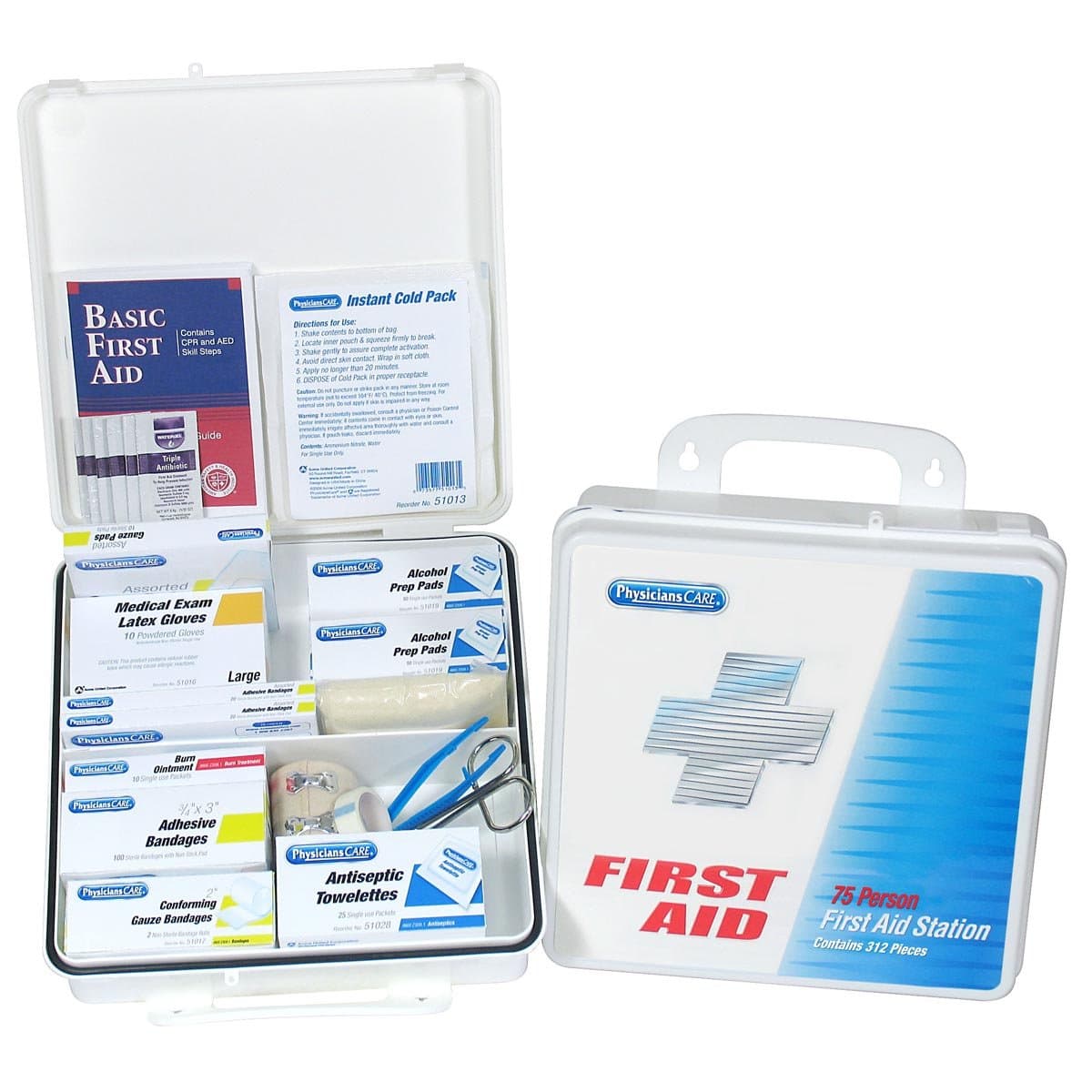 PhysiciansCare 60003 Office First Aid Kit, for Up to 75 People, 312 Pieces/Kit