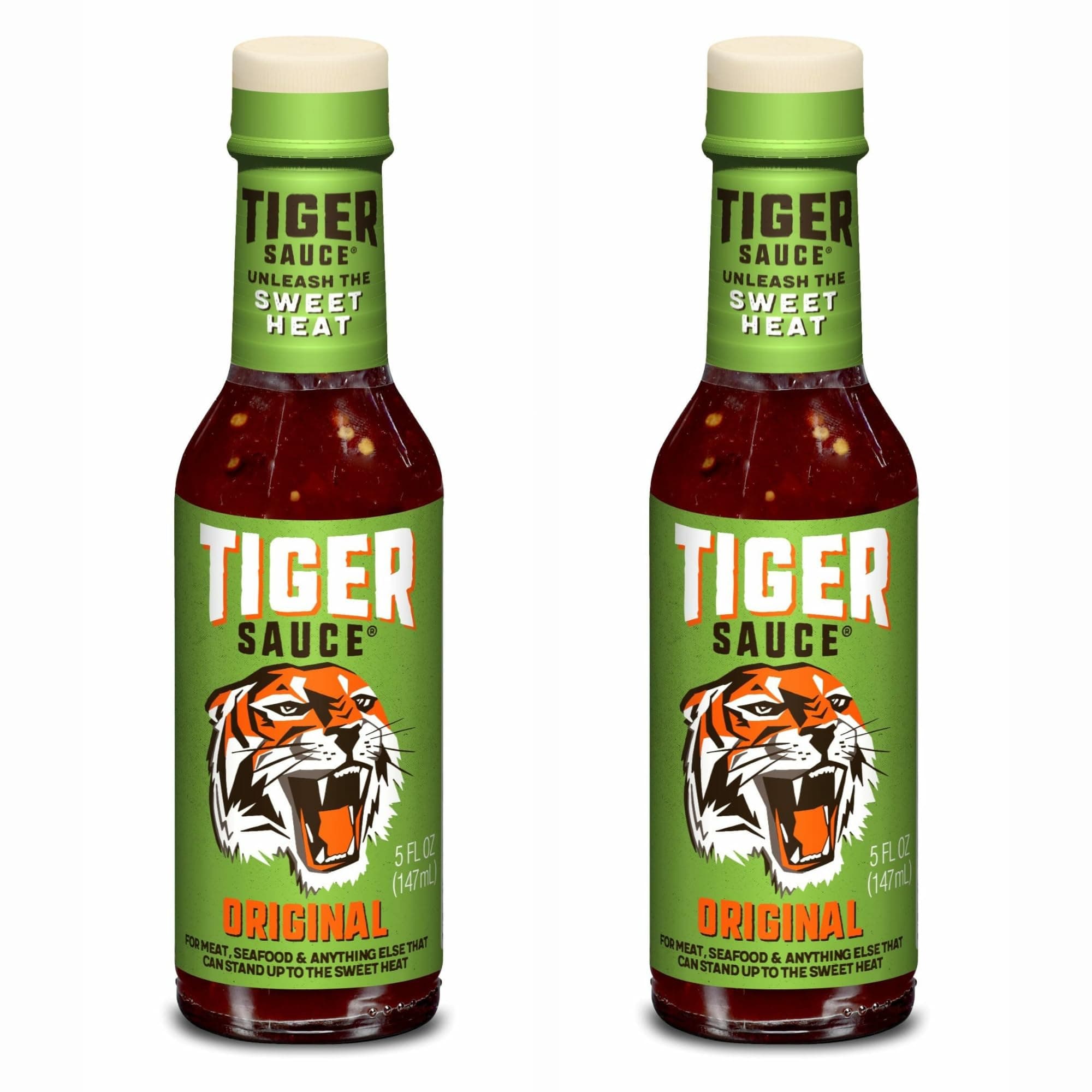 Tiger Sauce Original Hot Sauce, 5oz Bottle (Pack of 2)